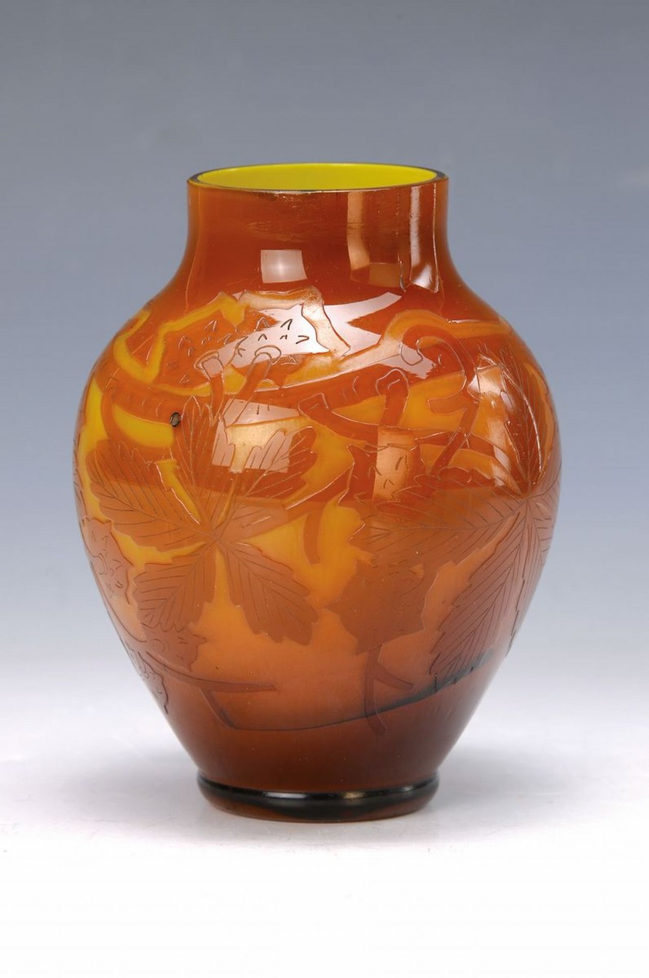 Vase, wohl Seitenberg/Schlesien, um 1905-10, farbloses