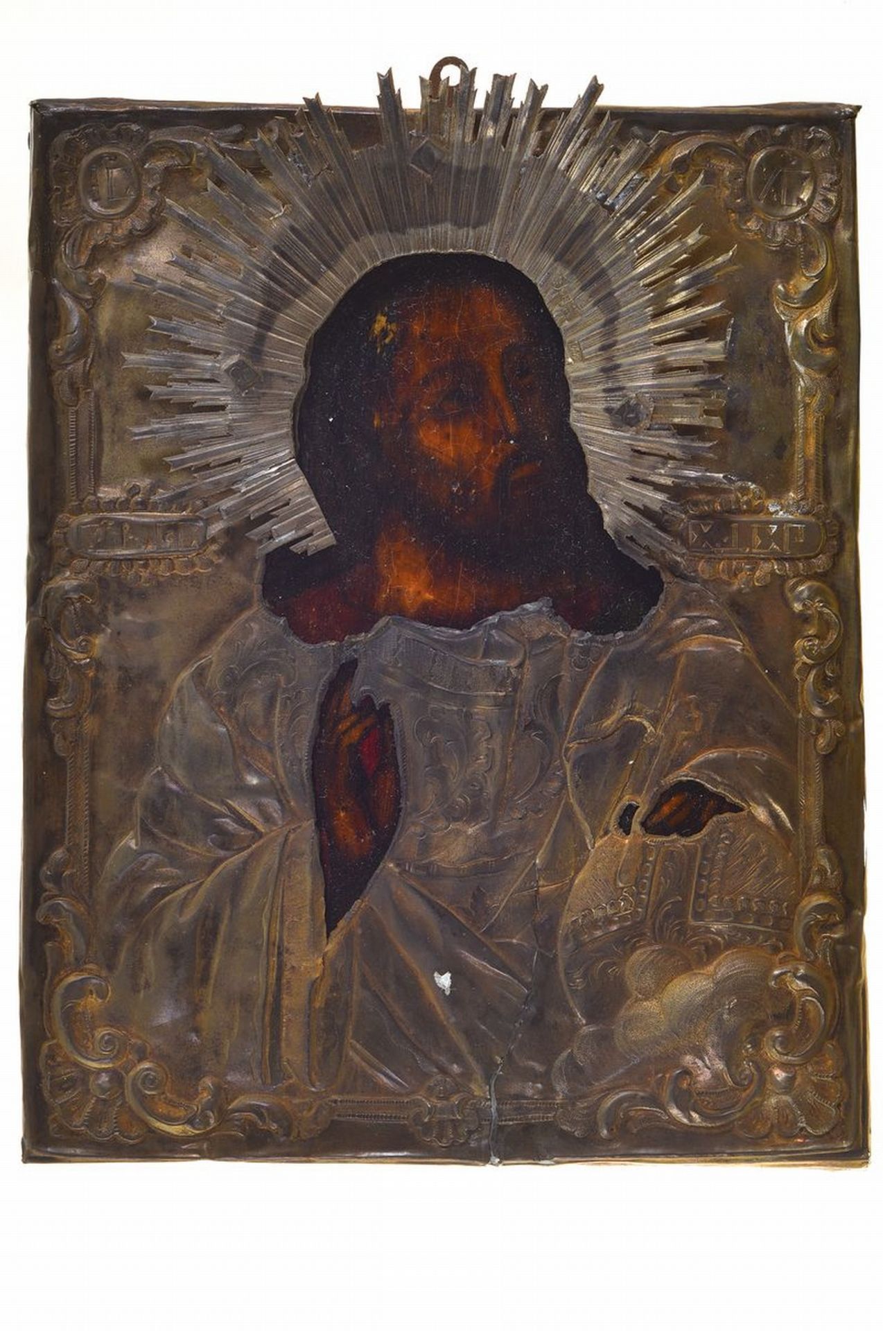 Ikone, Russland, um 1852, Darstellung segnender Jesus,