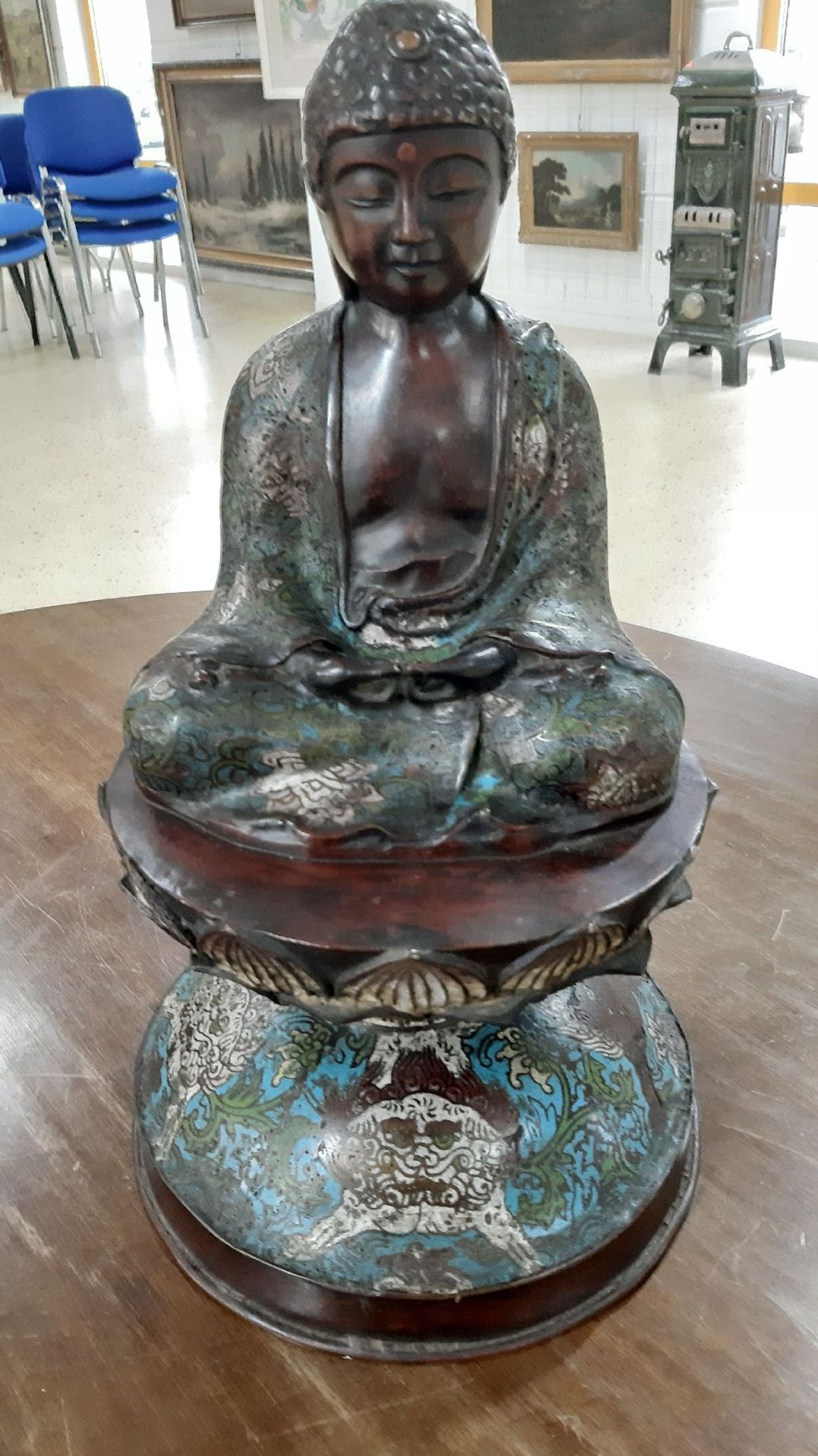 Buddha, Japan, um 1790-1820, feiner Bronzeguß, reich bunt - Image 2 of 7