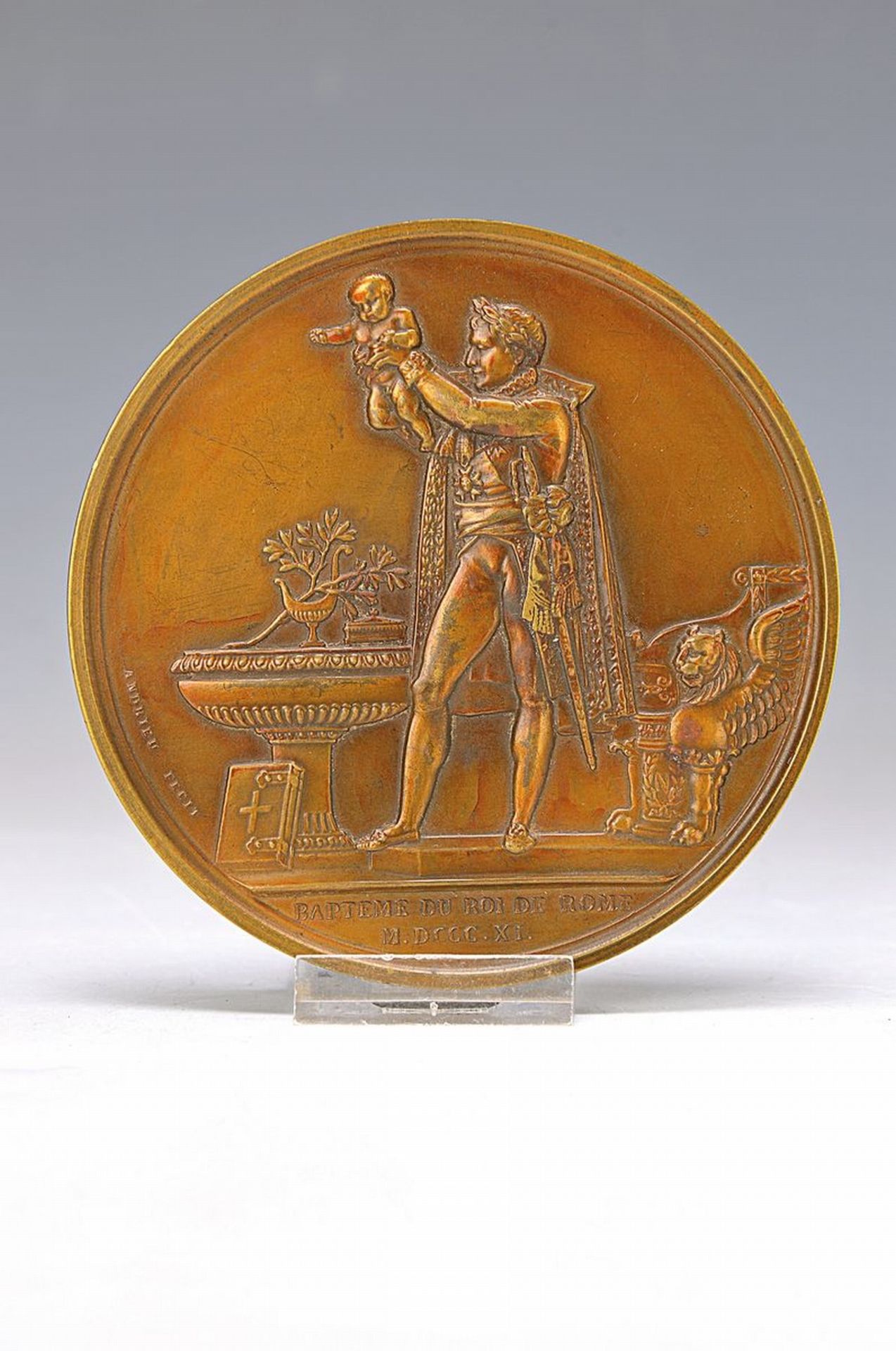 Große Bronzemedaille des Napoleon zur Taufe seines Sohnes