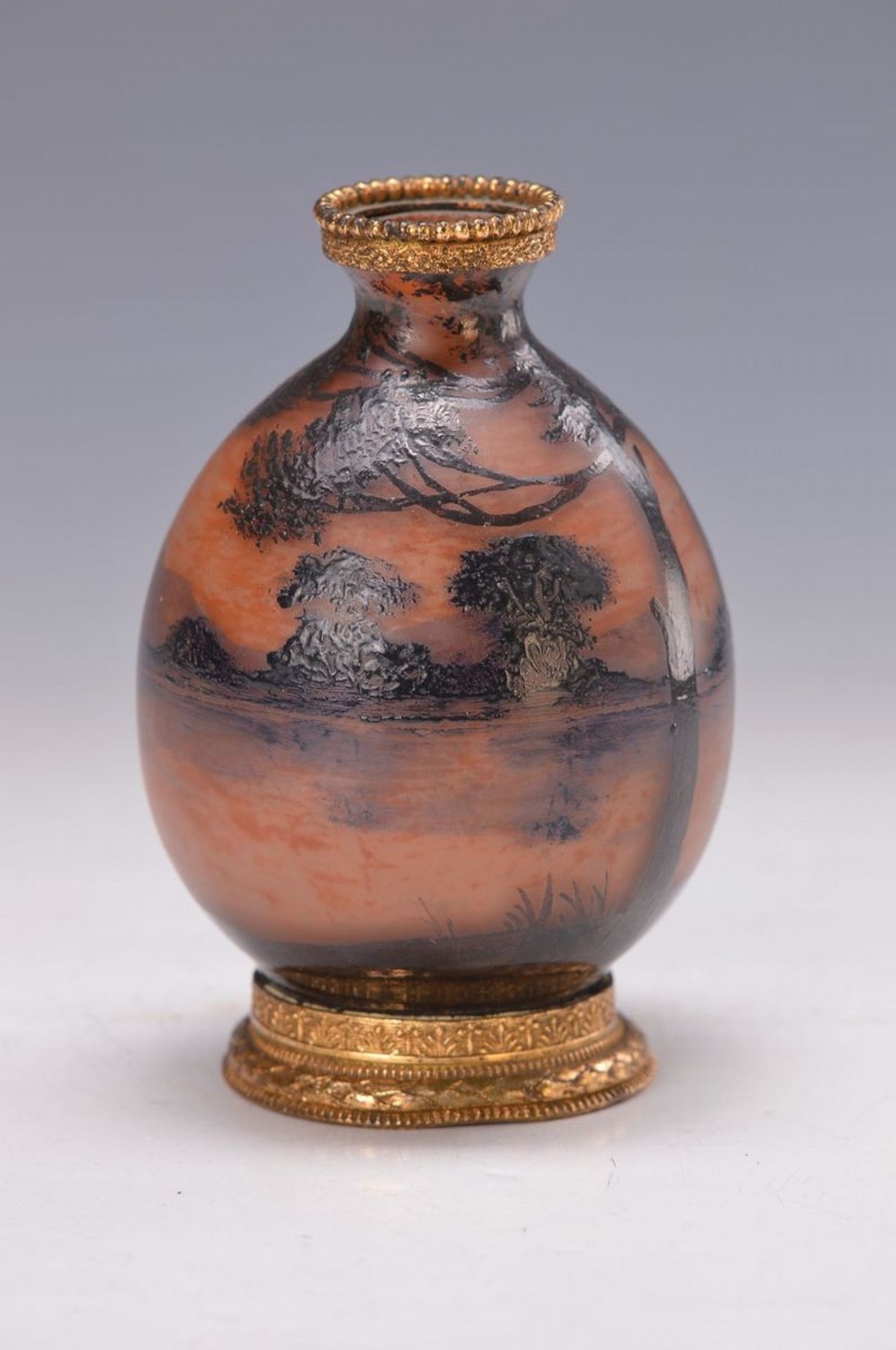 Vase, Gauthier, Paris, um 1910, Uferlandschaft, mit - Image 2 of 2