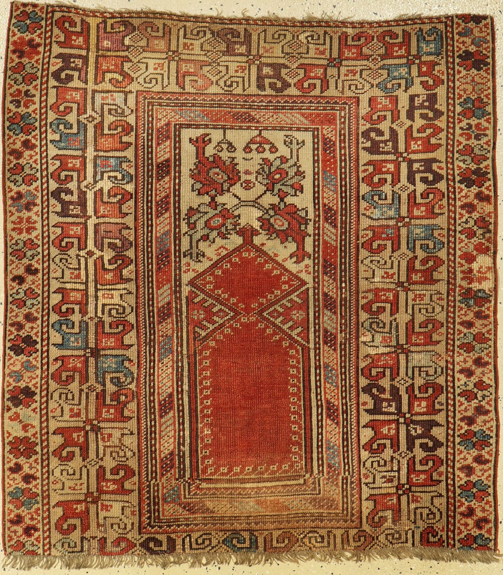 Melas Gebetsteppich antik, Türkei, 19.Jahrhundert, Wolle