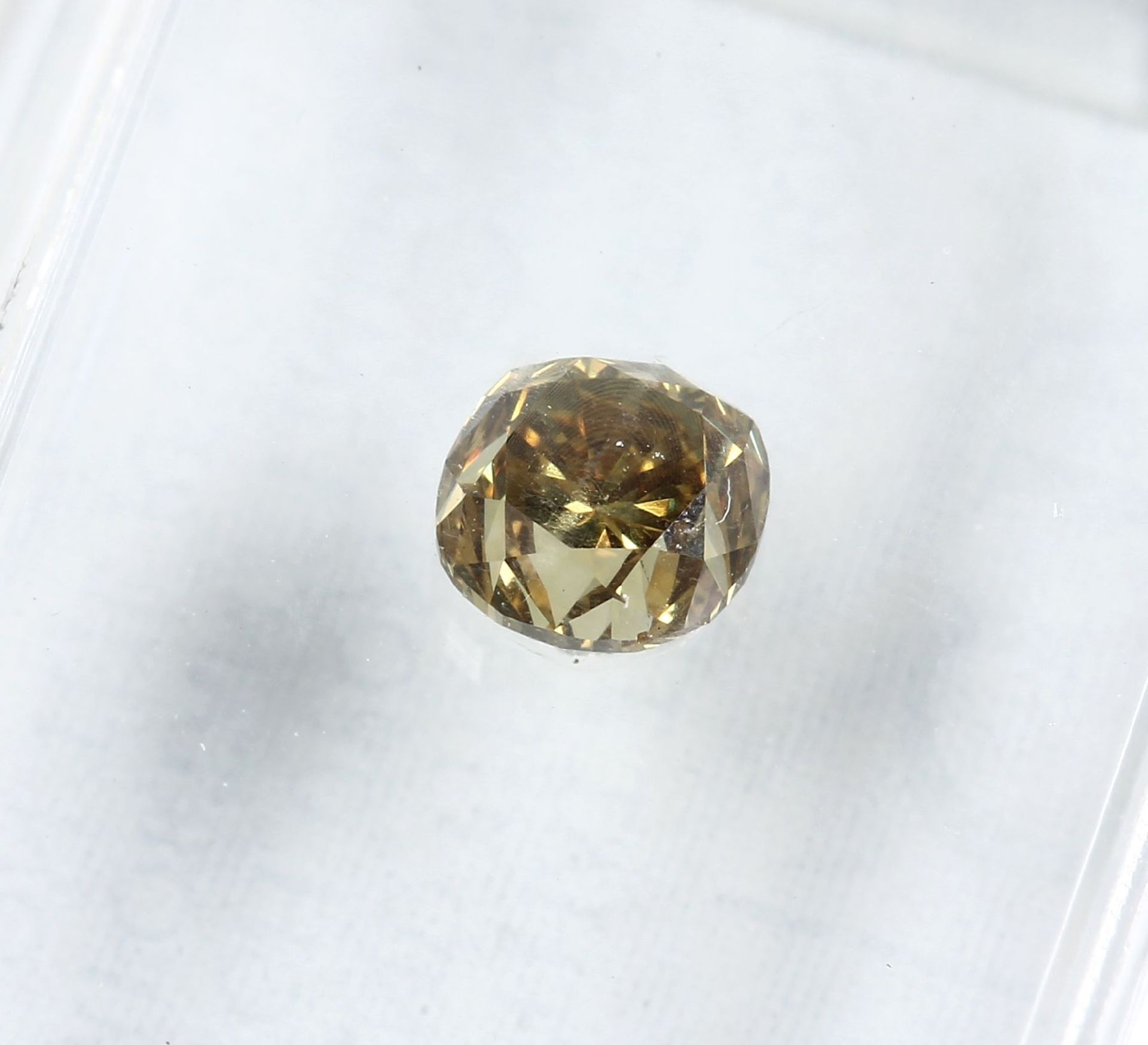 Diamant im Kissenschliff 0.46 ct natural fancy deep - Bild 3 aus 4