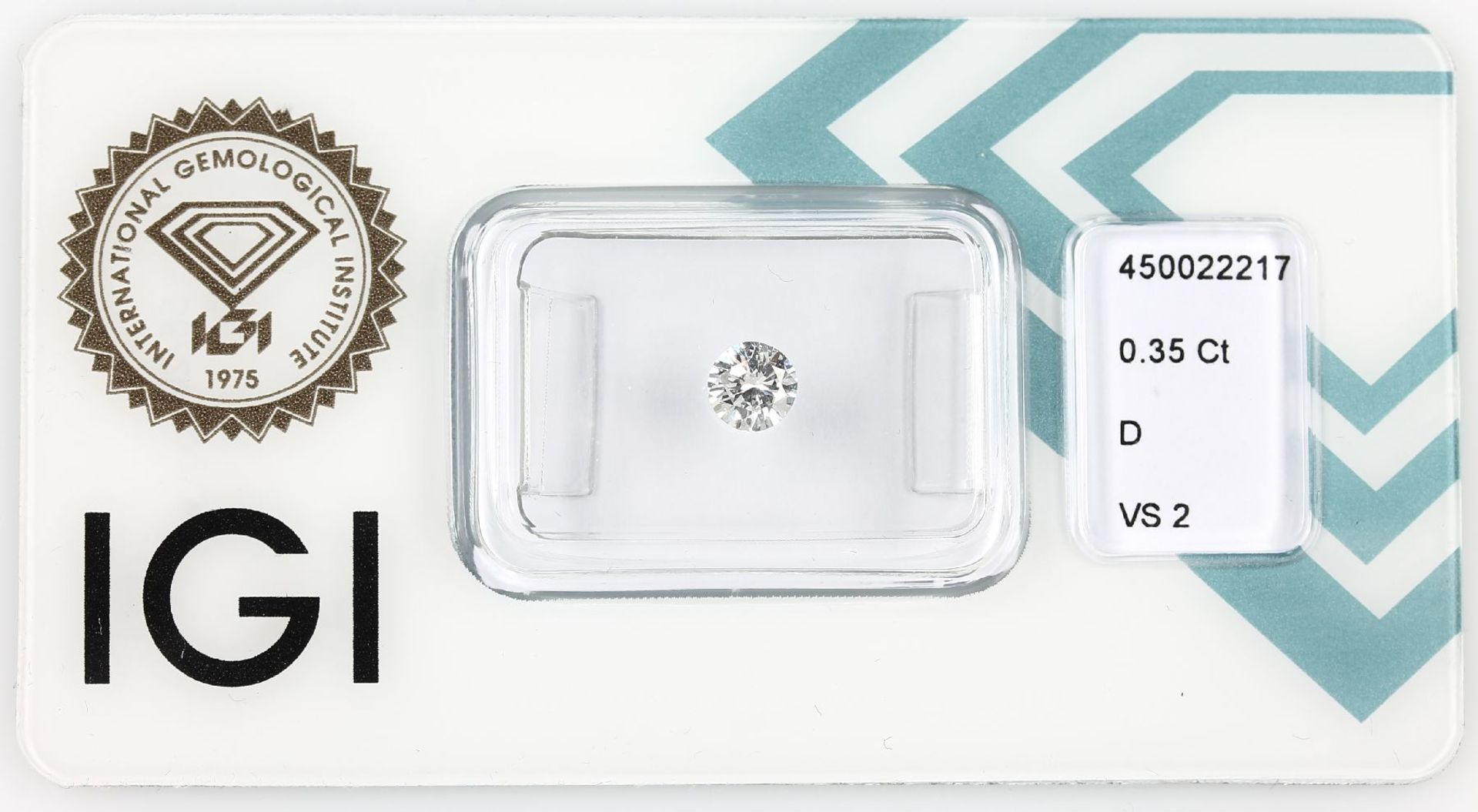 Loser Brillant 0.35 ct hochfeines Weiß (D)/vs2, mit IGI