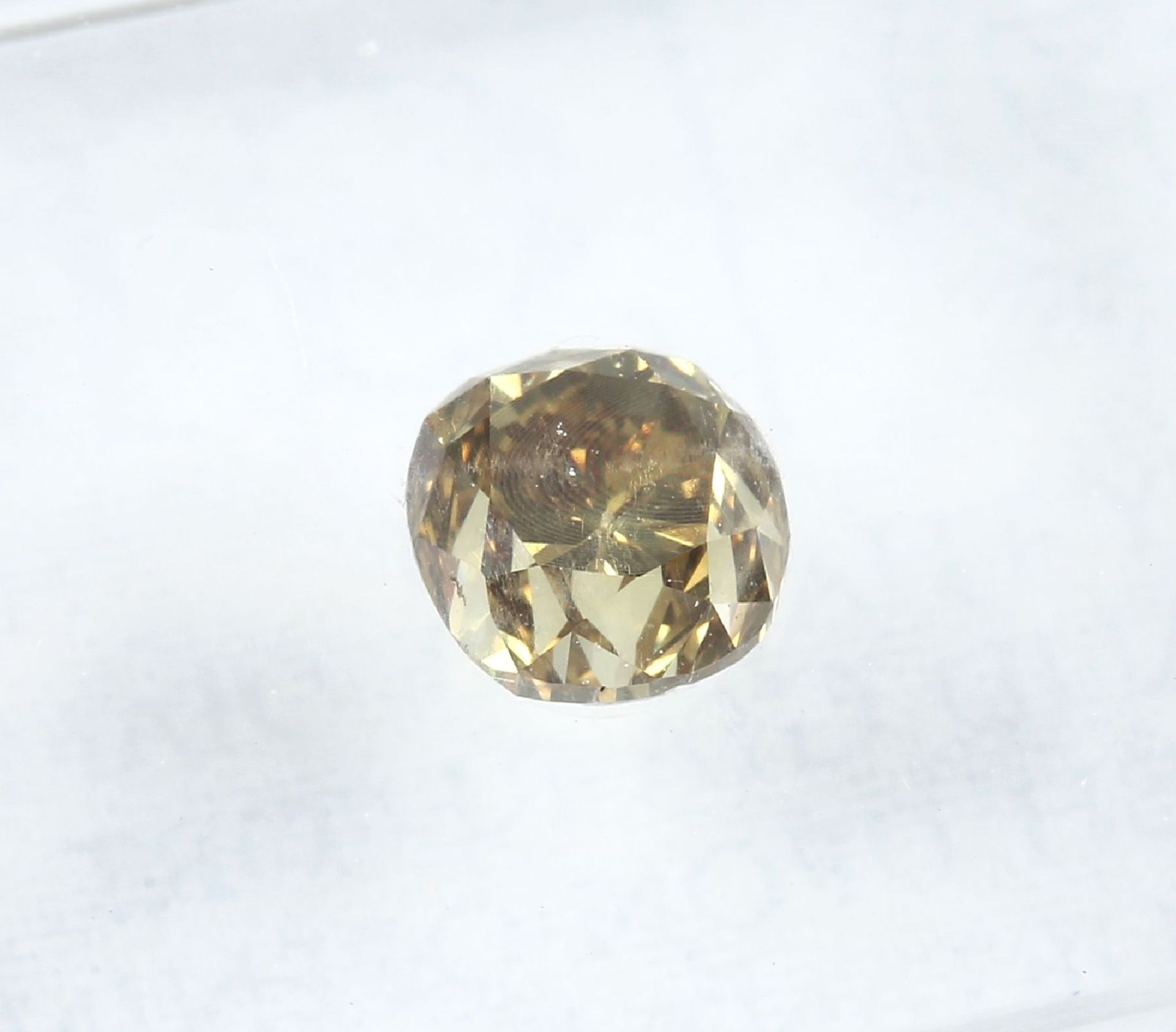 Diamant im Kissenschliff 0.46 ct natural fancy deep - Bild 2 aus 4