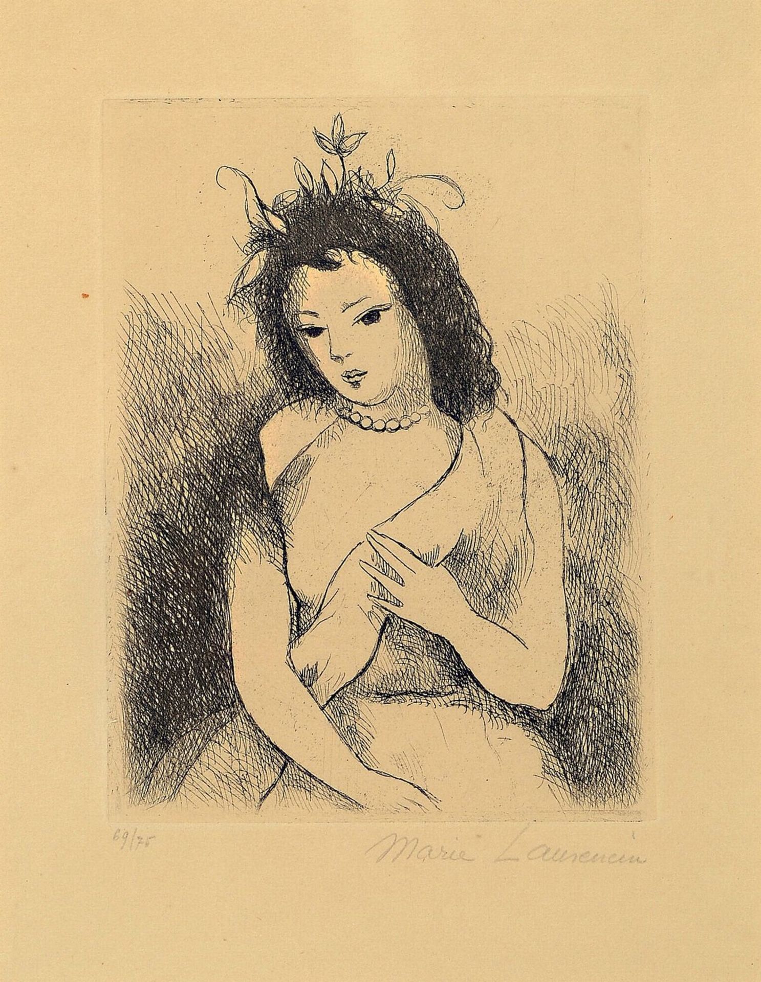 Marie Laurencin, 1883-1956, Fillette, Radierung,