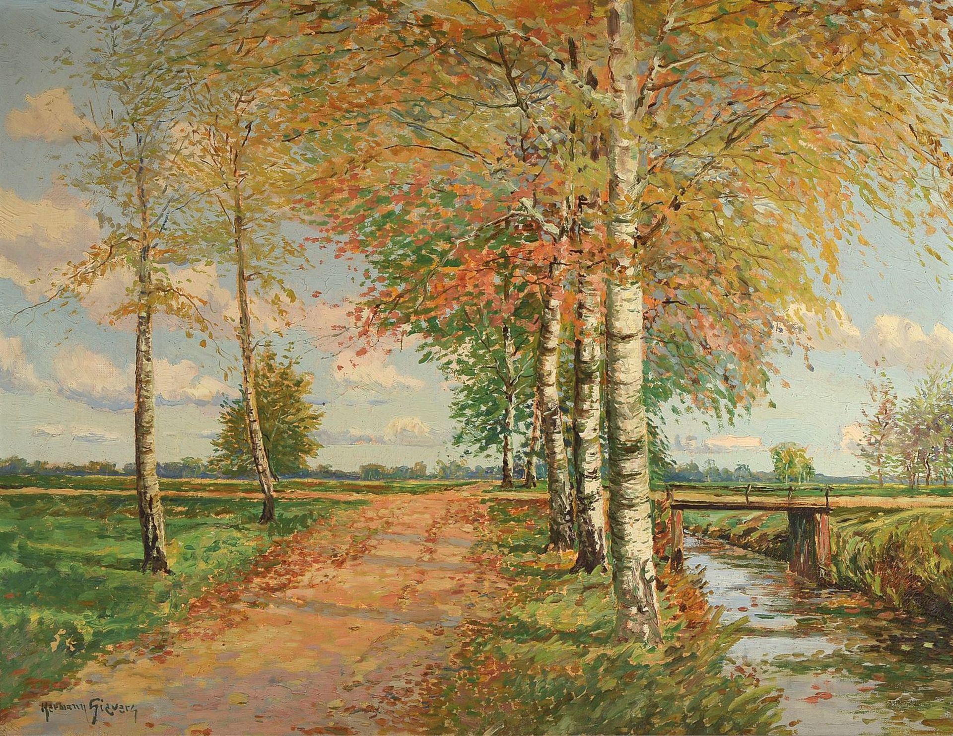 Hermann Sievers, 1884 Altona-1956 Neuenkirchen, Herbst im