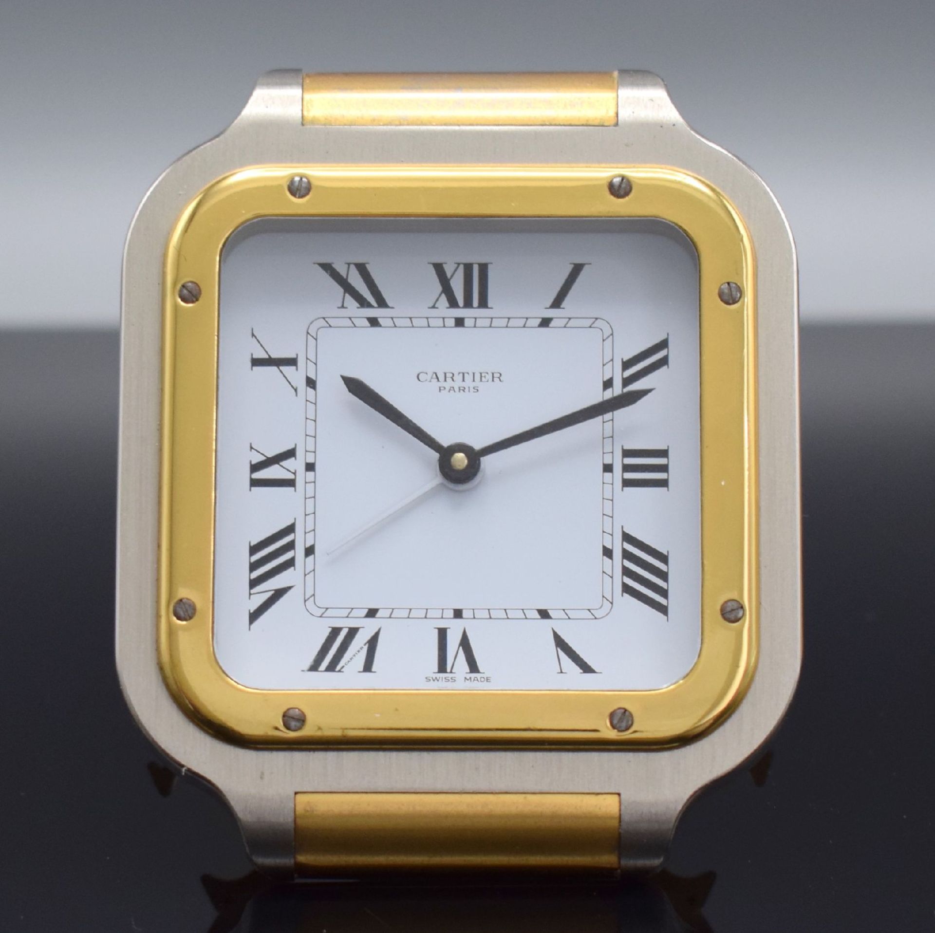 CARTIER Paris Tischwecker Modell Santos, Schweiz 1980er - Image 2 of 7