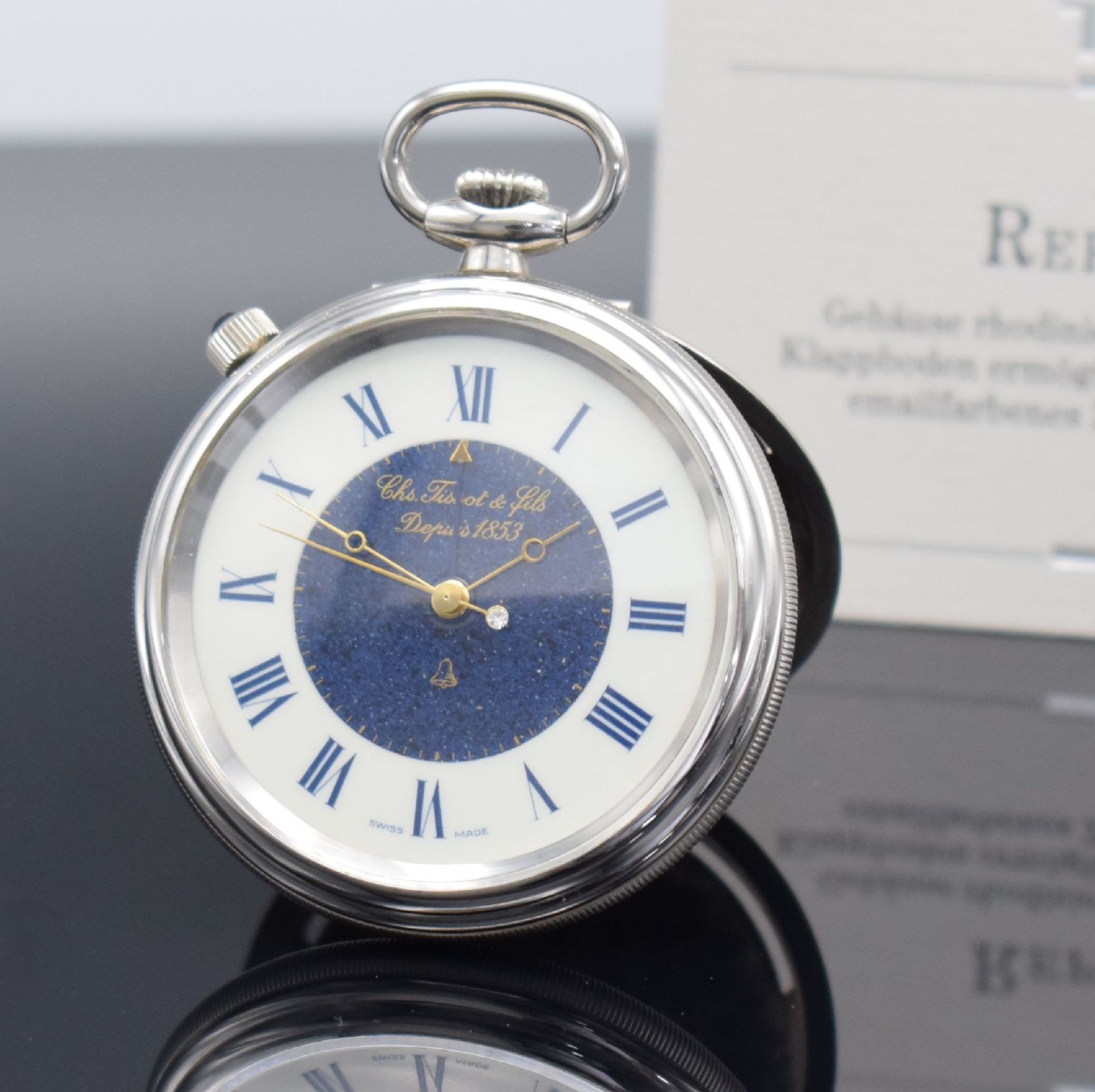 TISSOT Replica 1920 offene Taschenuhr mit Wecker, Schweiz - Image 2 of 5