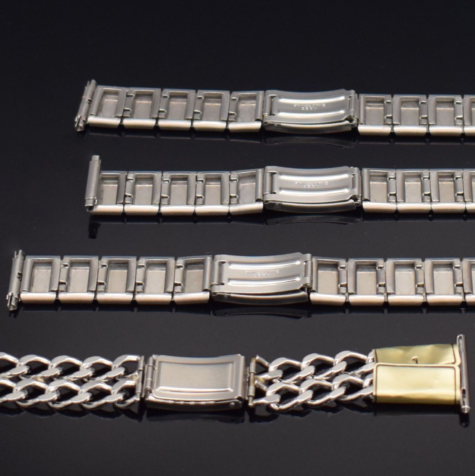 7 interessante & unbenutzte Armbanduhrbänder in Edelstahl, - Image 5 of 5