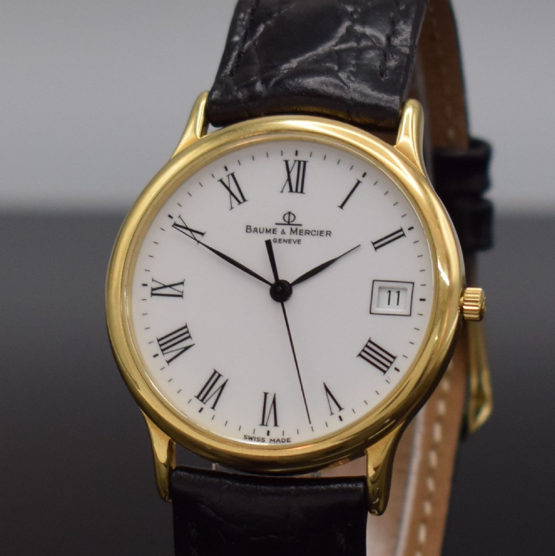 BAUME & MERCIER Armbanduhr in GG 750/000, Schweiz um - Image 4 of 6