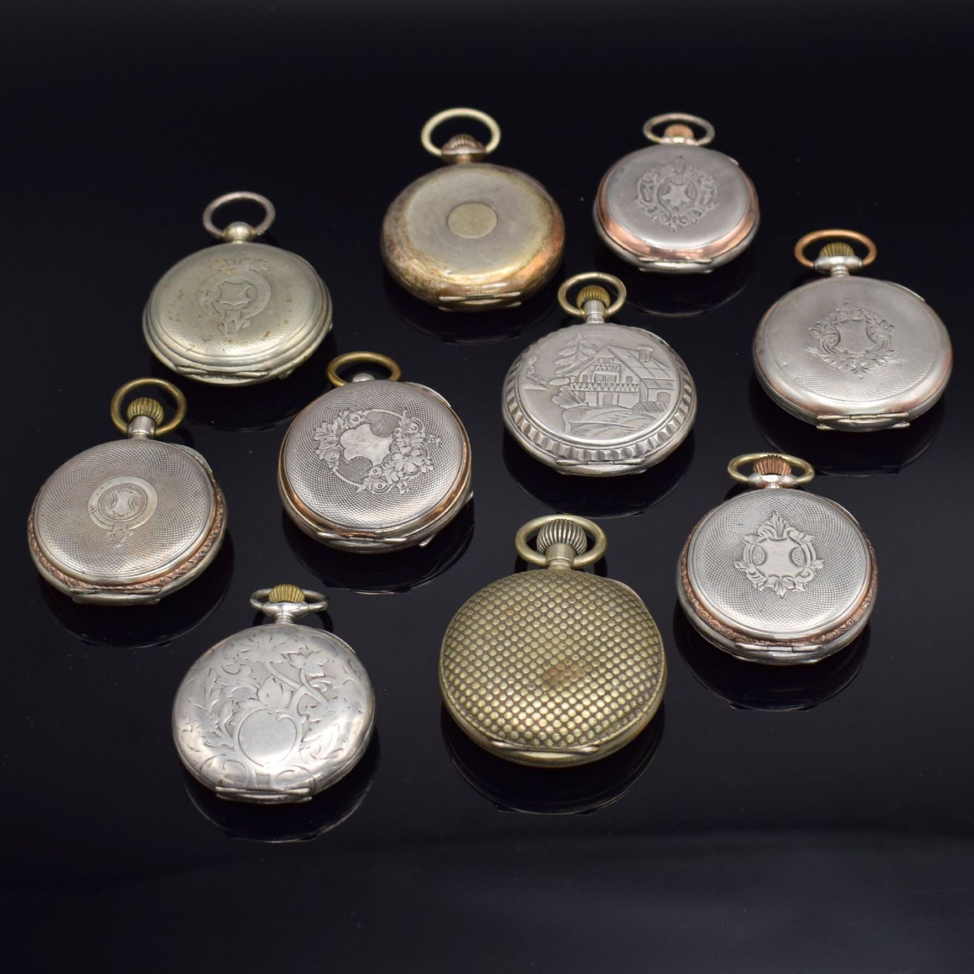 Konvolut: 10 Taschenuhren, Schweiz um 1870- 1890, alle - Image 4 of 6
