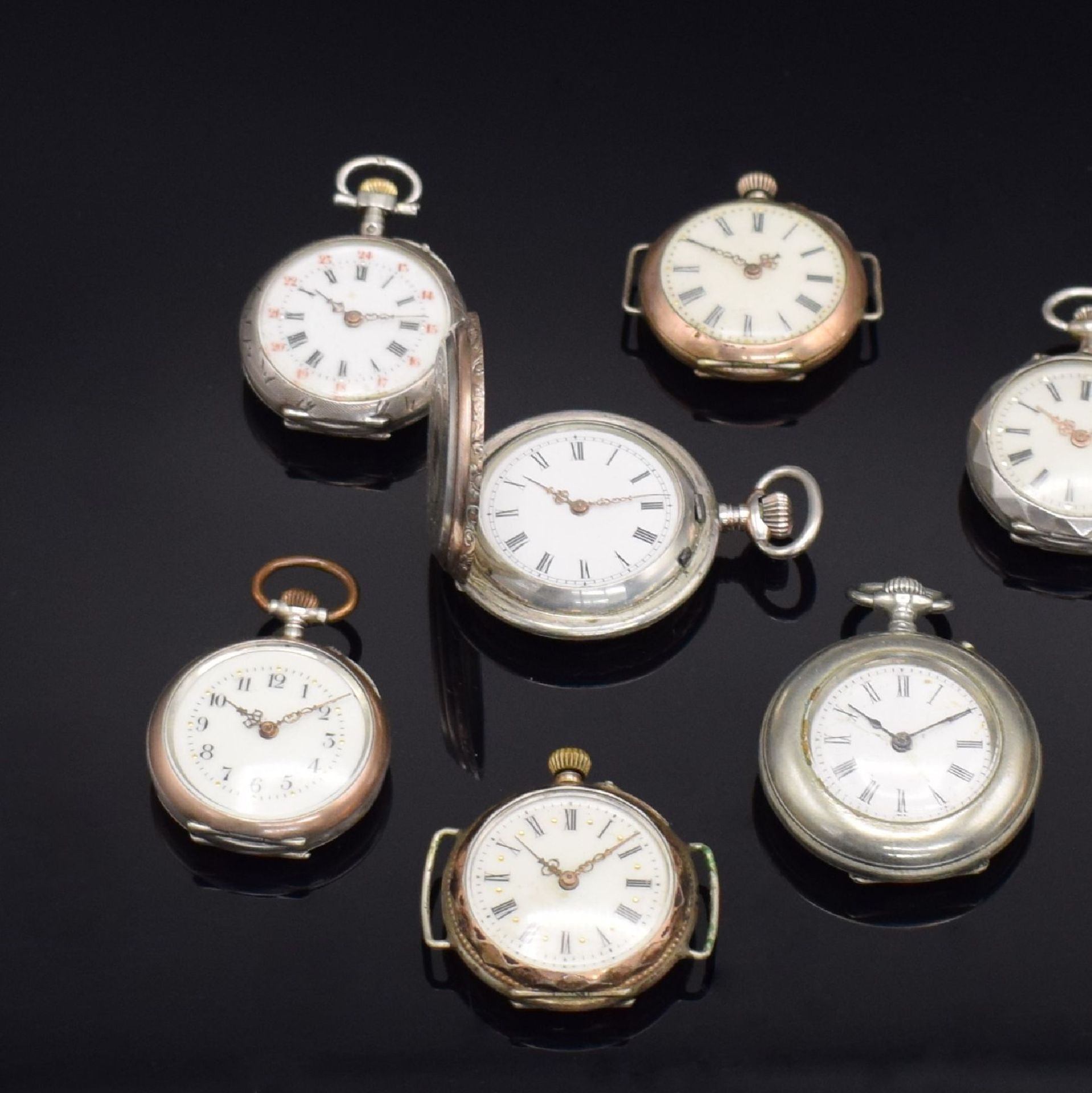 Konvolut: 10 Damentaschenuhren, Schweiz um 1890, alle - Image 2 of 7