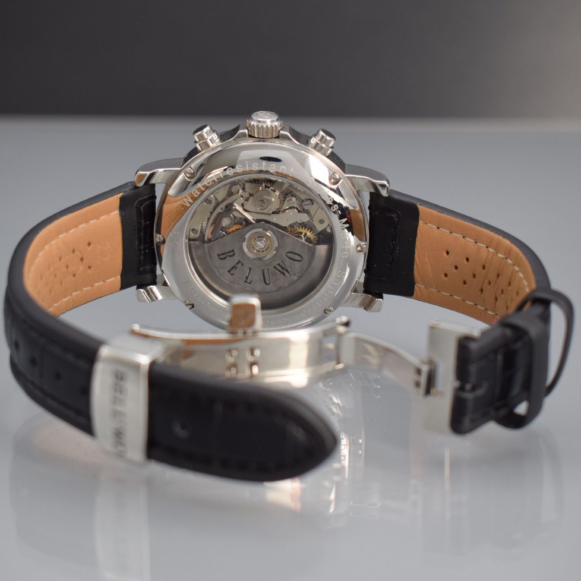 BELUWO große Herrenarmbanduhr mit Chronograph, Schweiz um - Image 7 of 8