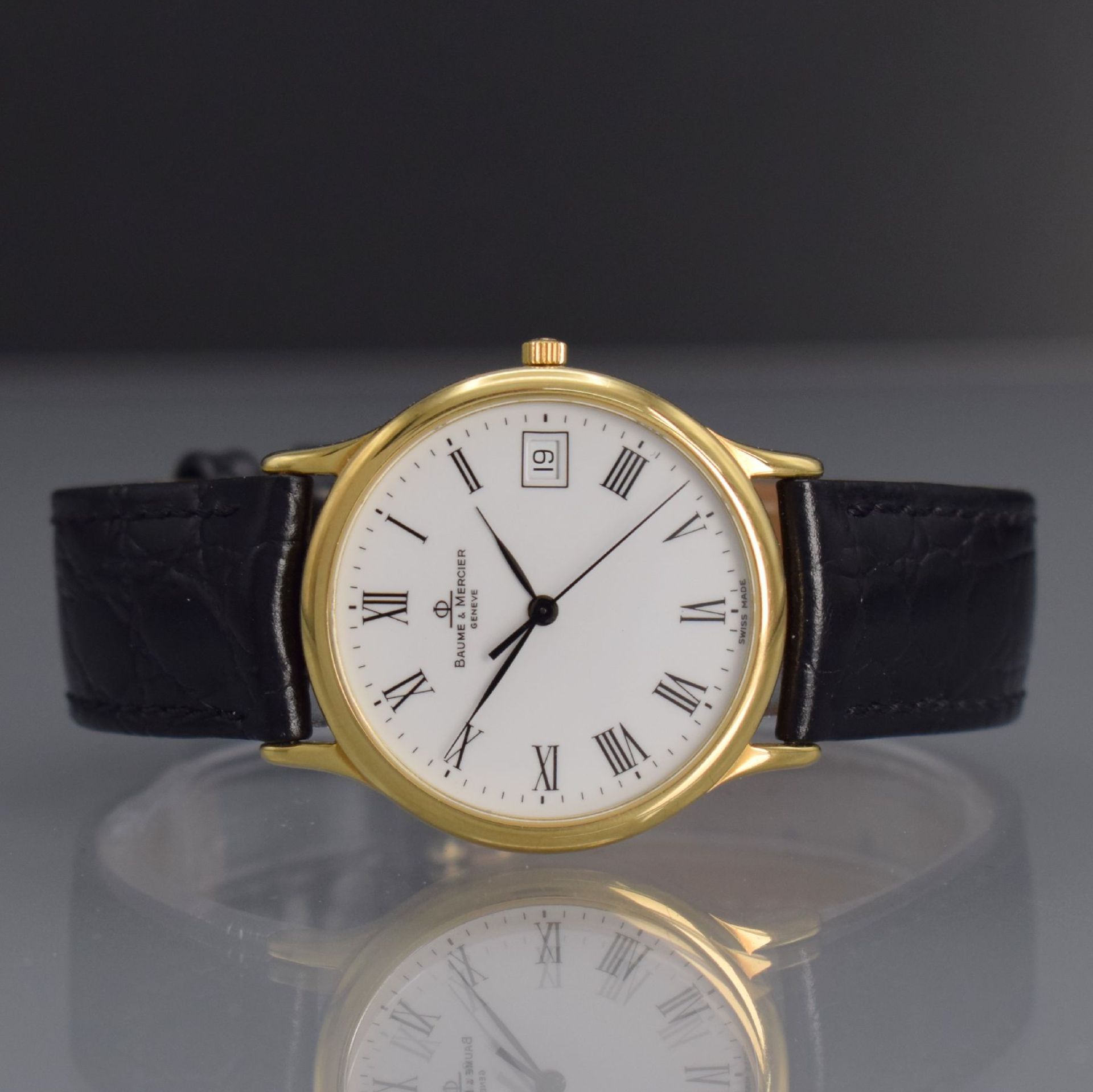 BAUME & MERCIER Armbanduhr in GG 750/000, Schweiz um