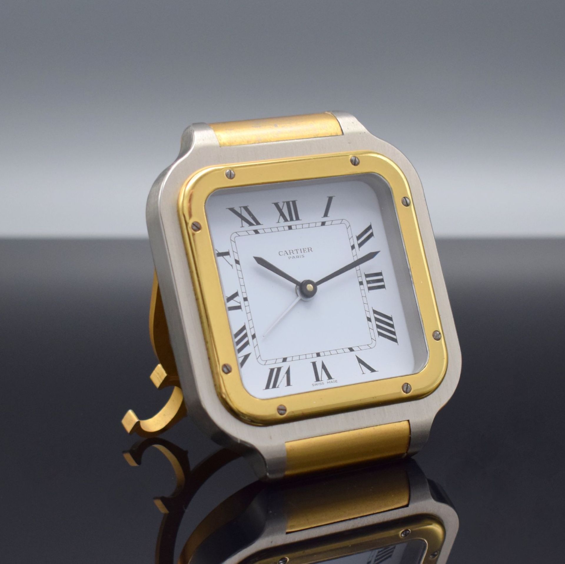 CARTIER Paris Tischwecker Modell Santos, Schweiz 1980er - Image 3 of 7