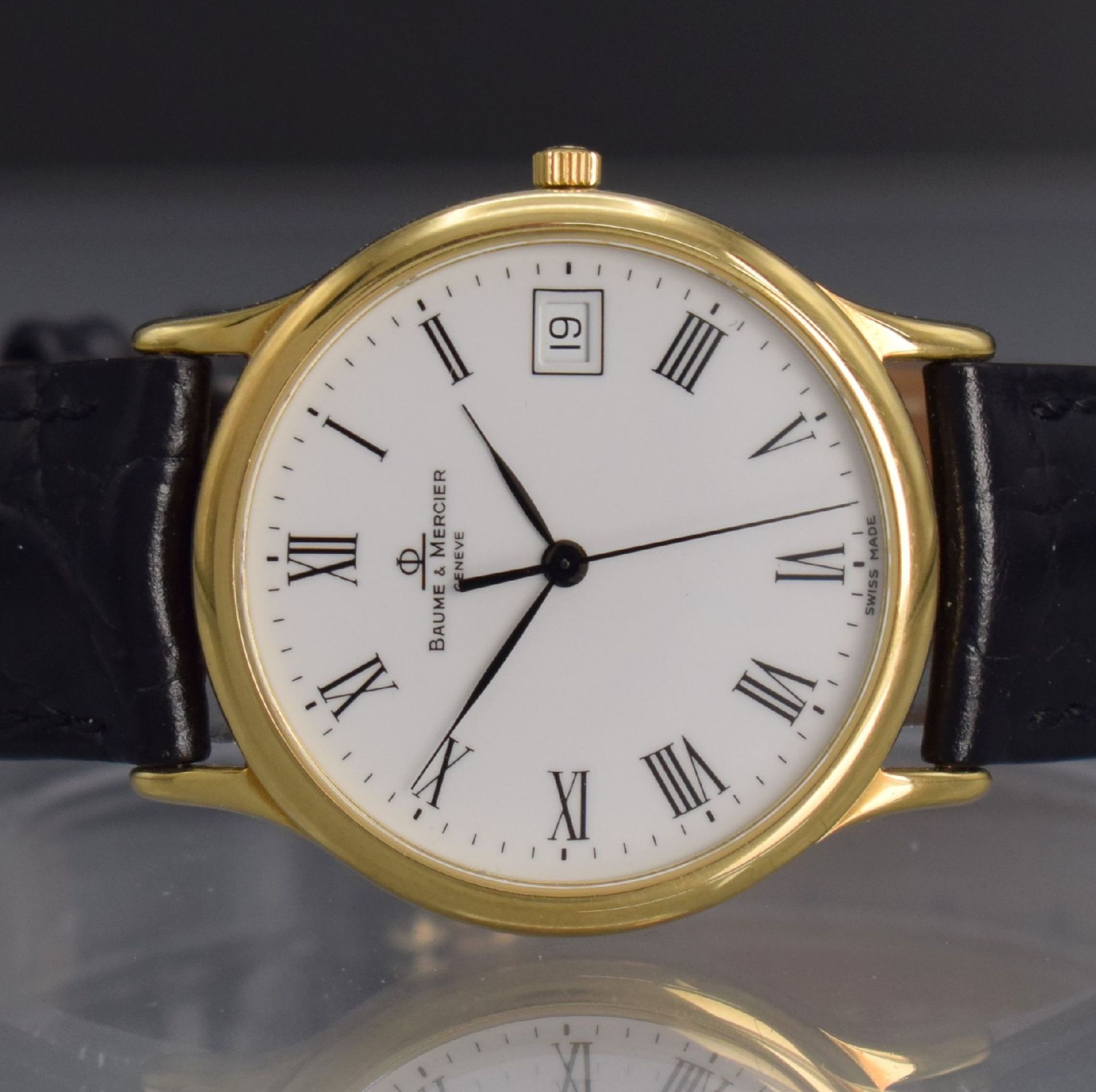 BAUME & MERCIER Armbanduhr in GG 750/000, Schweiz um - Image 2 of 6