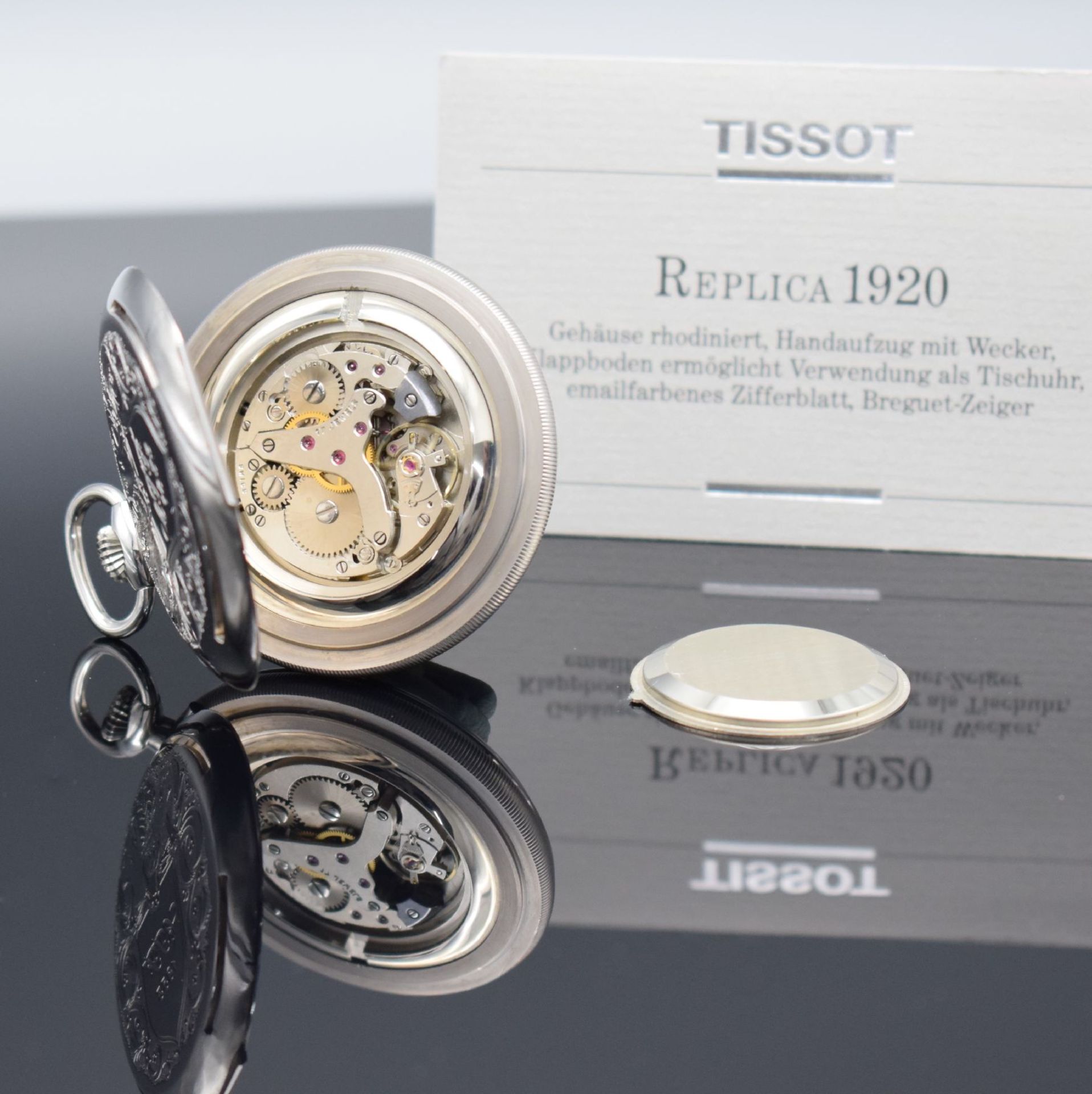 TISSOT Replica 1920 offene Taschenuhr mit Wecker, Schweiz - Image 3 of 5