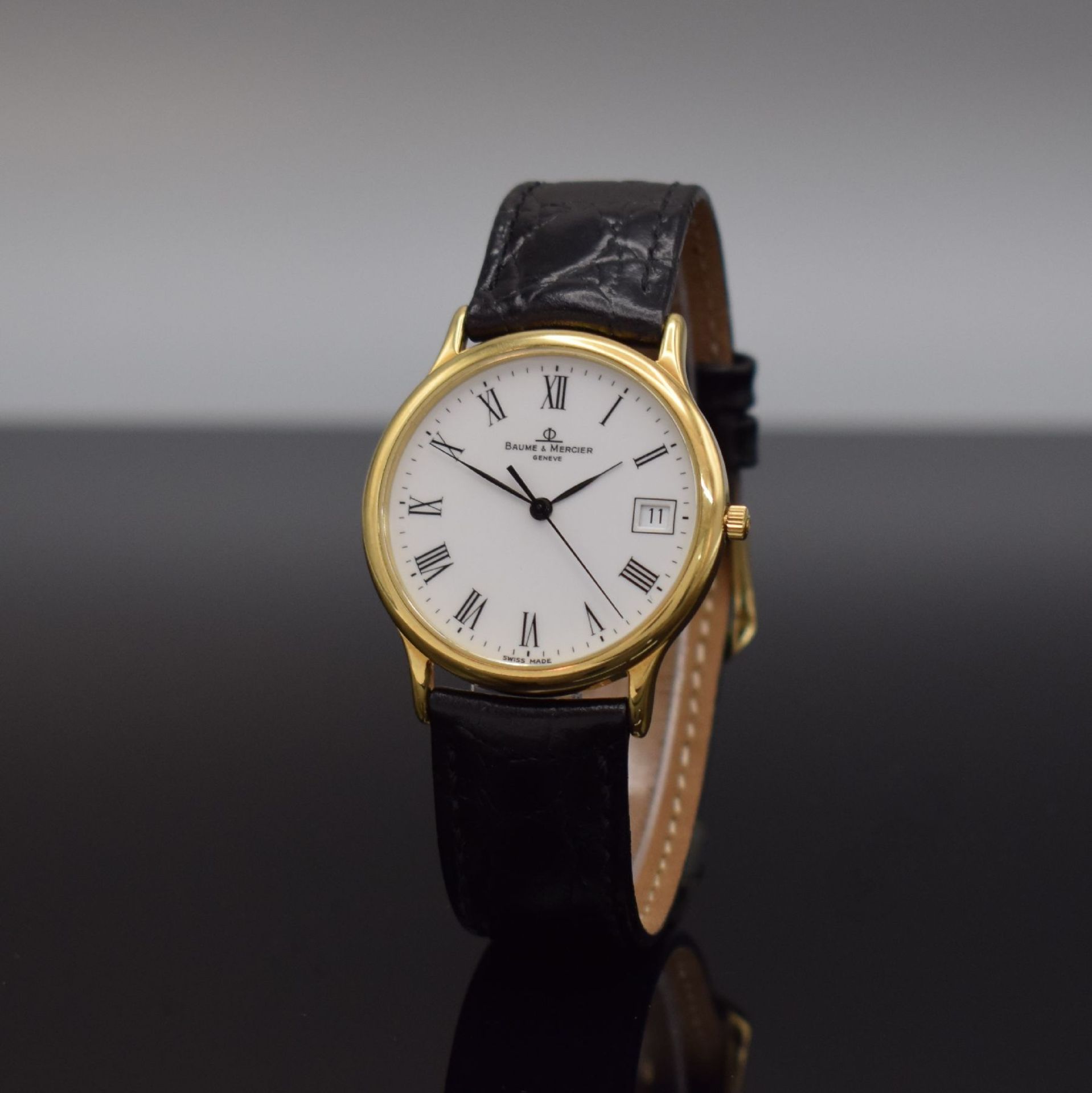 BAUME & MERCIER Armbanduhr in GG 750/000, Schweiz um - Image 3 of 6
