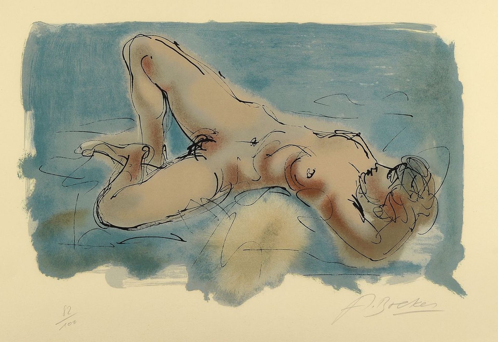 Arno Breker, 1900 - 1991, zwei Lithografien,liegender - Bild 3 aus 6