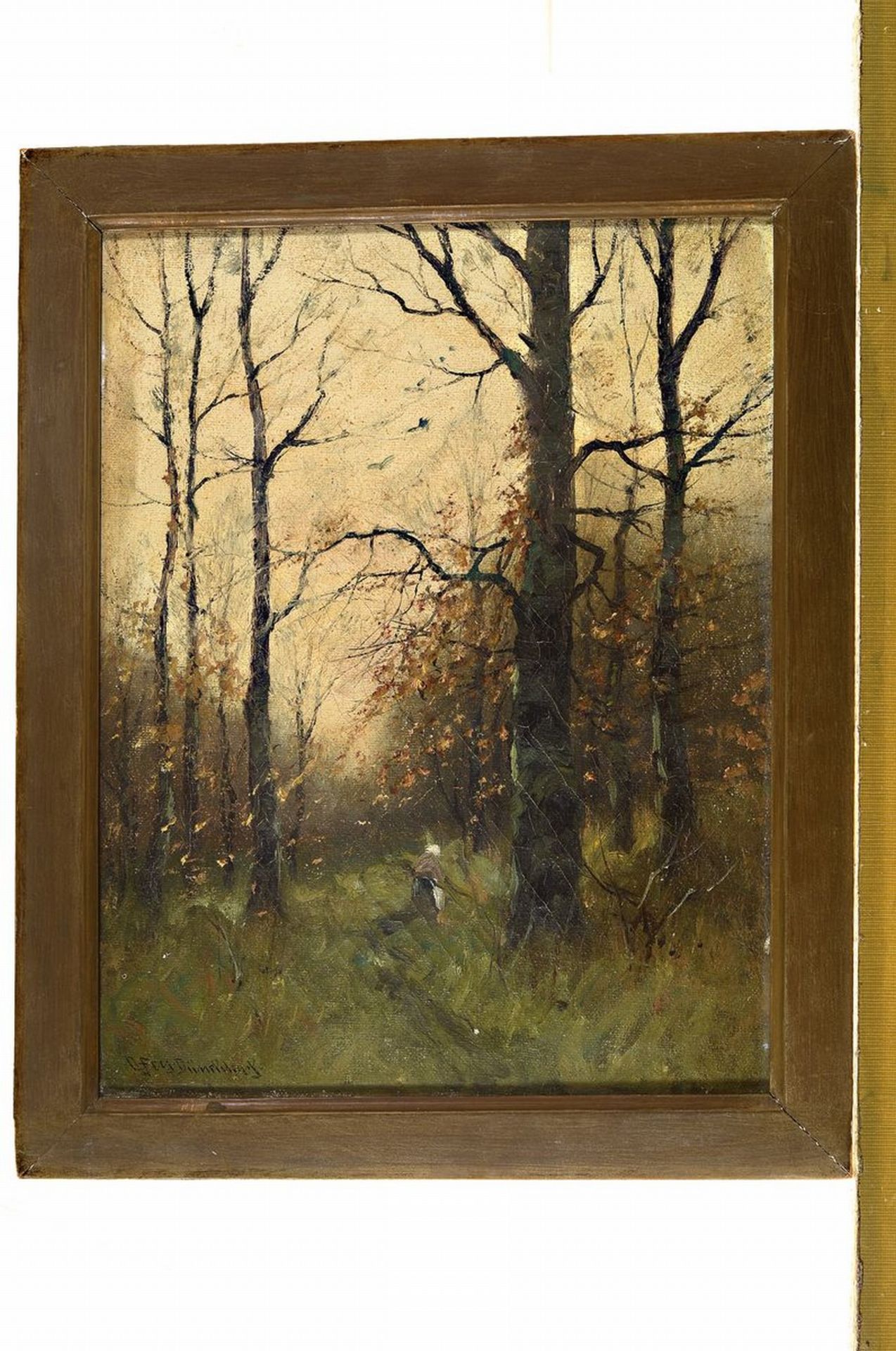 Carl Fey, 1867-1939 Düsseldorf, Herbstmorgen im Walde, - Bild 3 aus 3