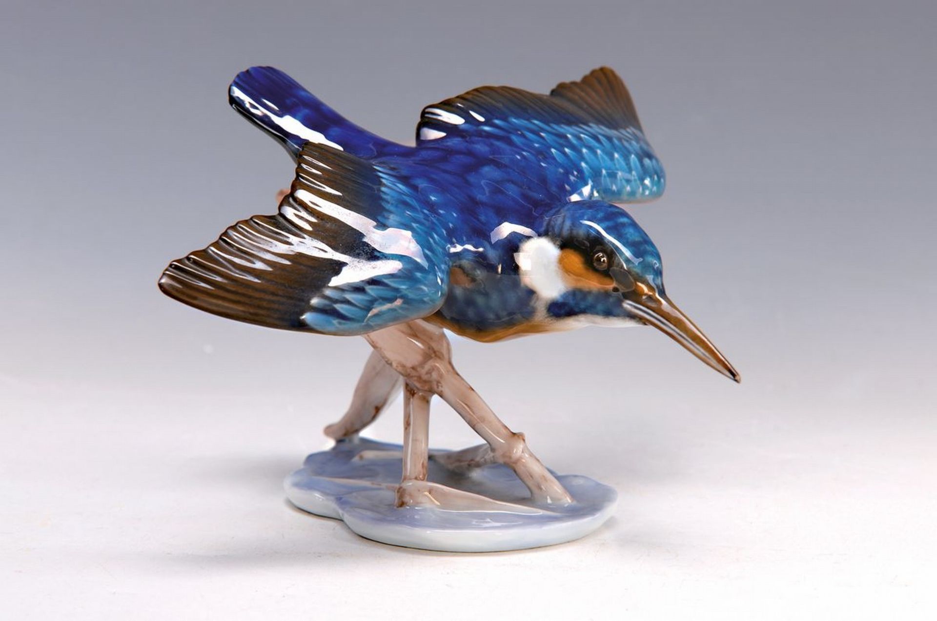 Porzellanfigur, Rosenthal, um 1955, Eisvogel, Entwurf