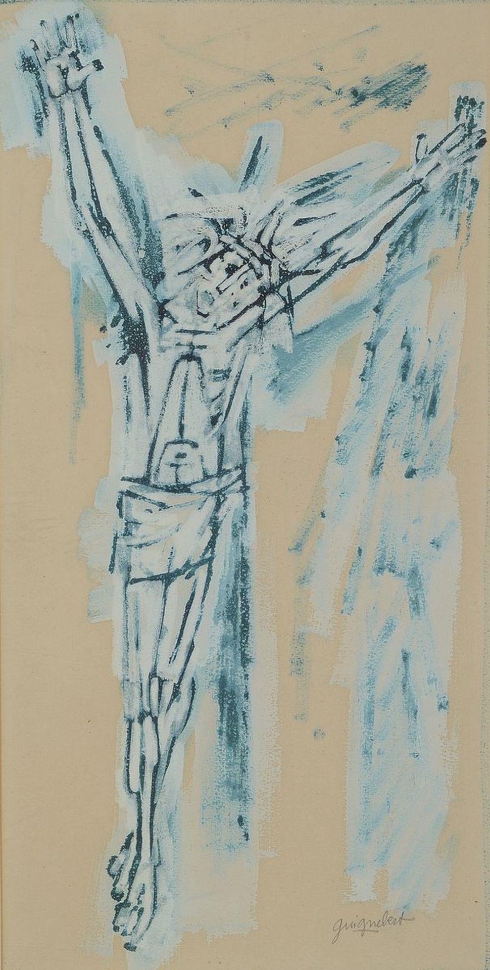 Jean-Claude Guignebert, 1921-1989, Gekreuzigter Christus,