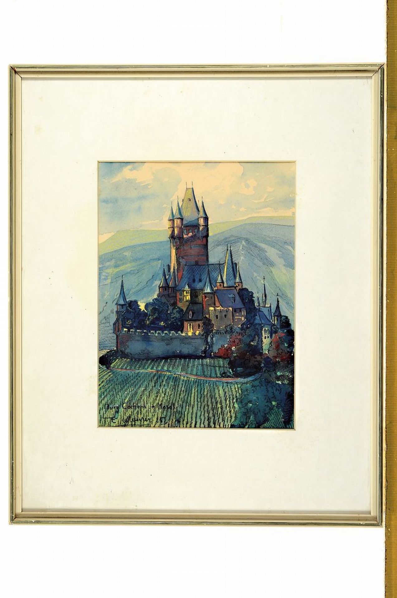 Ernst Meurer, 1884 Lahr-1956 Bonn, Blick auf Burg Cochem - Image 3 of 3