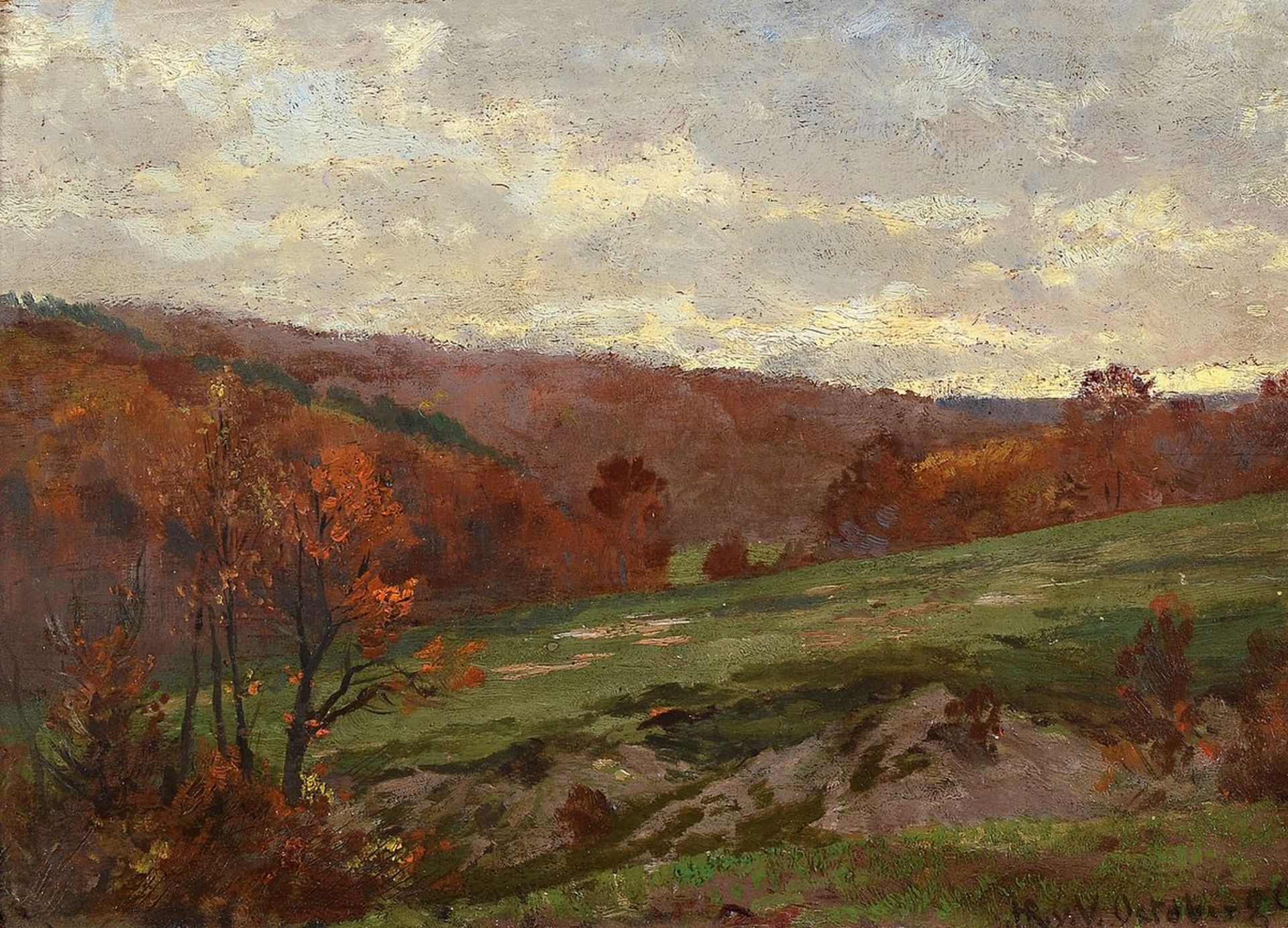 Hans-Richard von Volkmann, 1860 - 1927, 'Herbstlandschaft