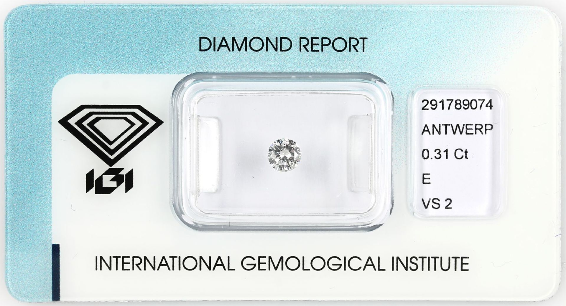 Brillant 0.31 ct hochfeines Weiß E/vs 2, IGI Expertise,