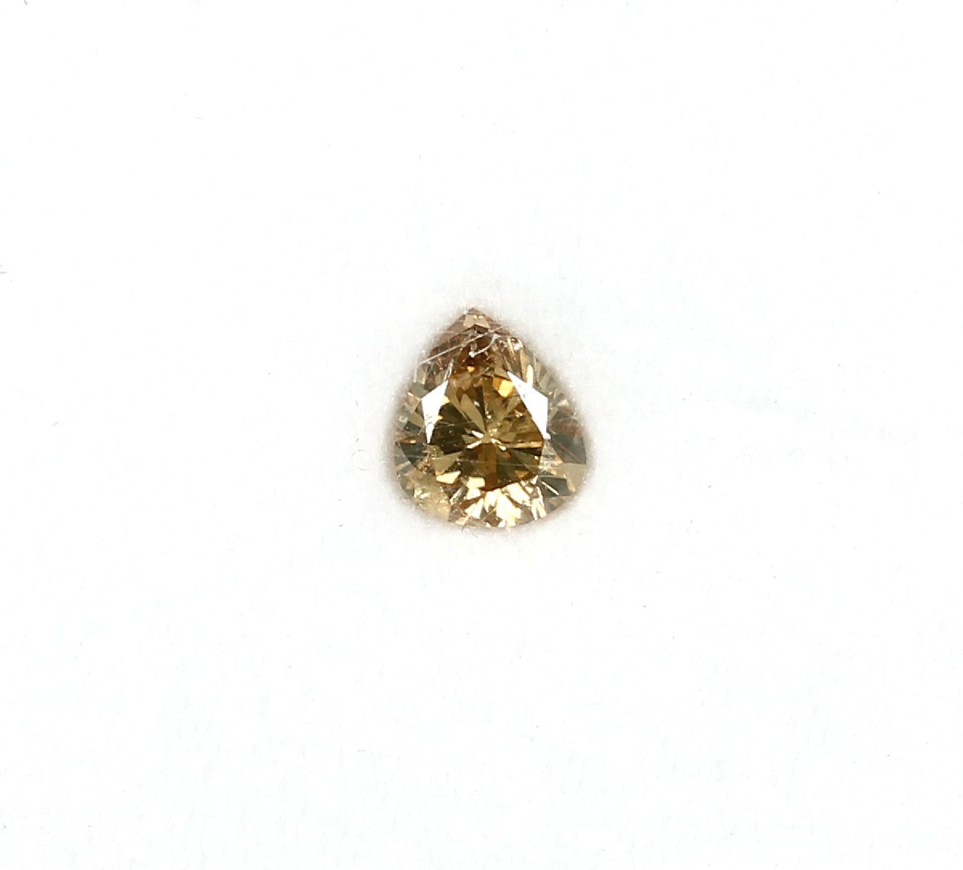 Loser Diamant, 0.51 ct Natural fancy intense yellowish