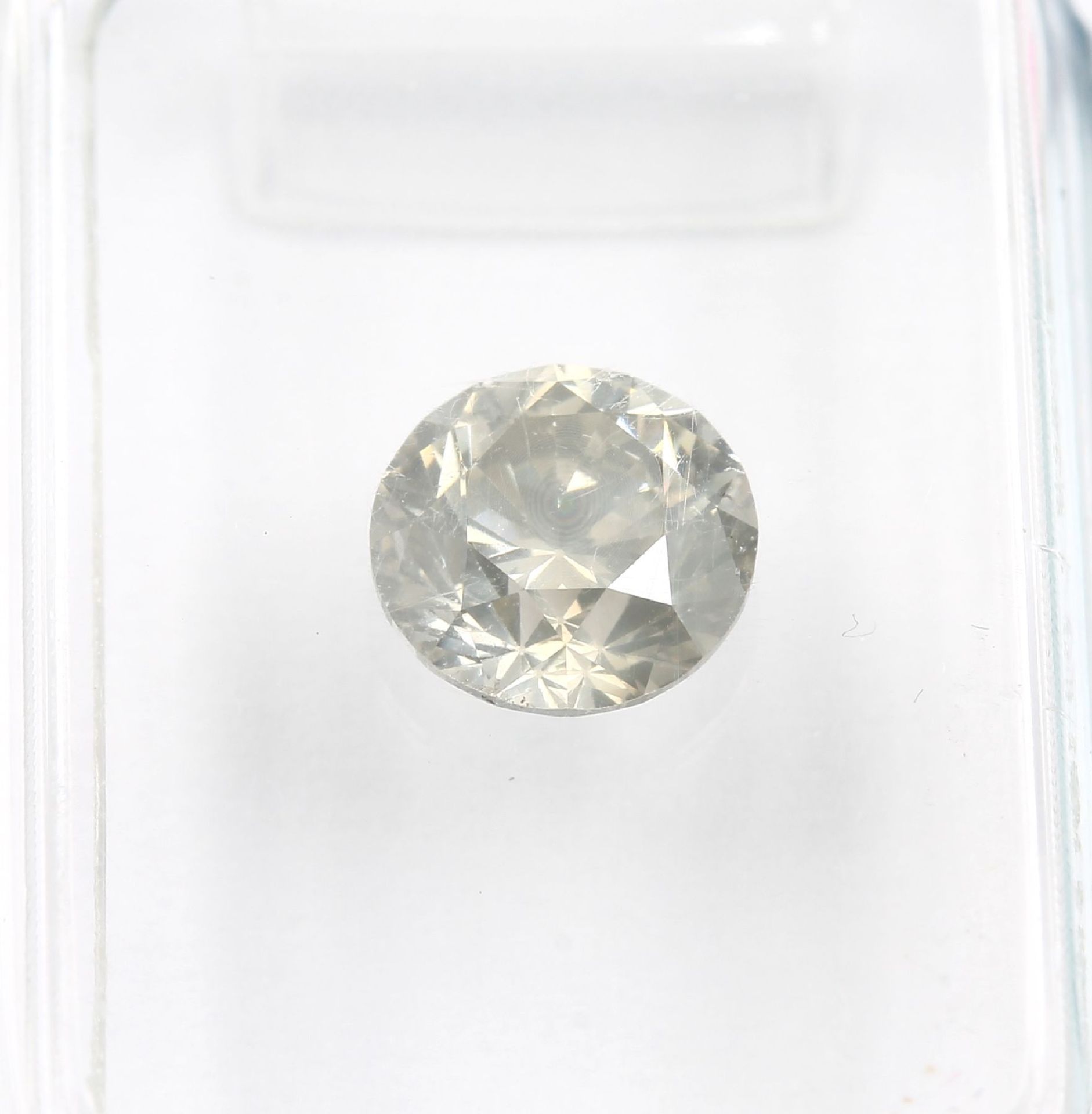 Loser Brillant, 1.08 ct Very light greyish yellow/si2, - Image 3 of 3