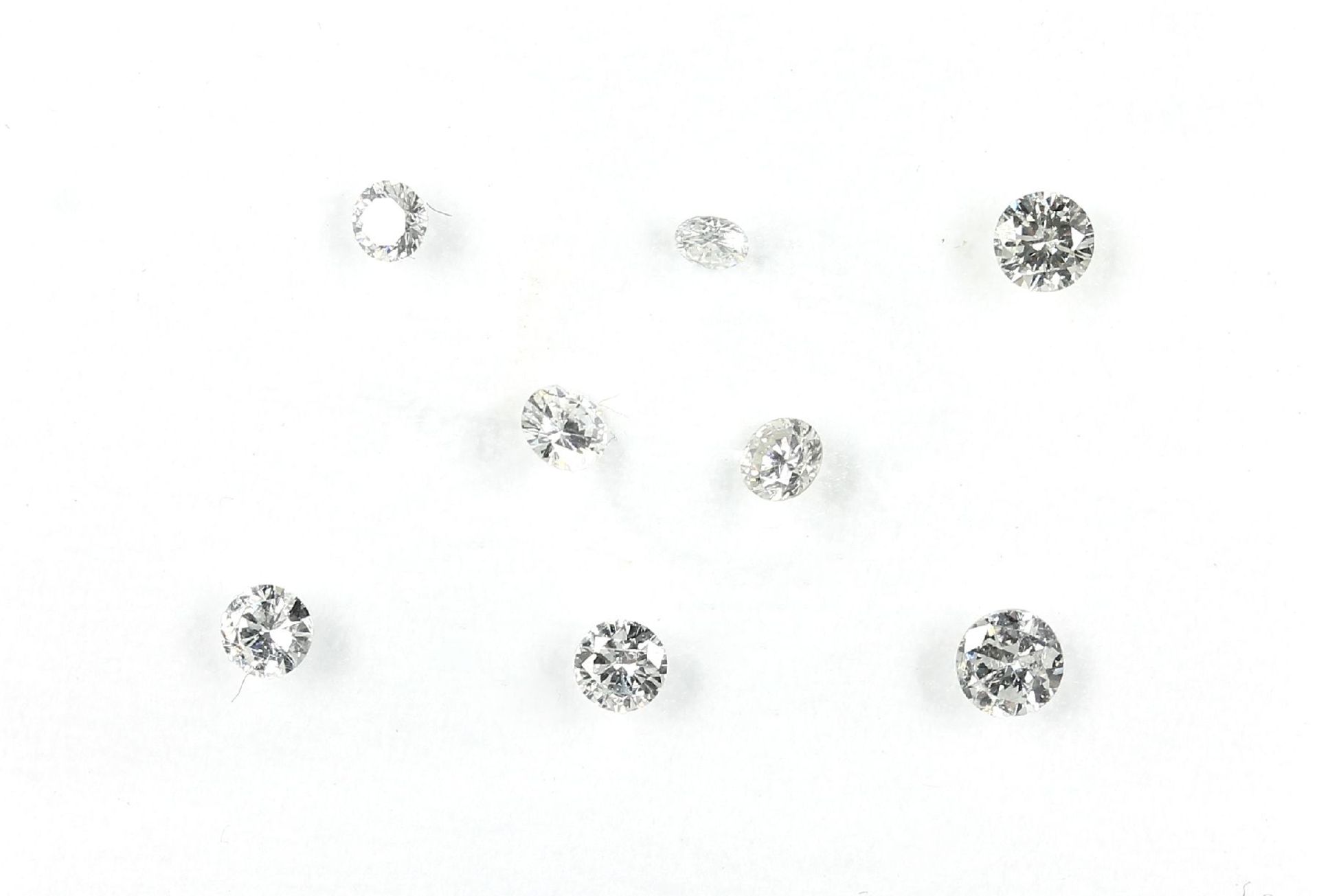 8 lose Brillanten zus. ca. 1.15 ct Weiß-l.get.Weiß/vs-si