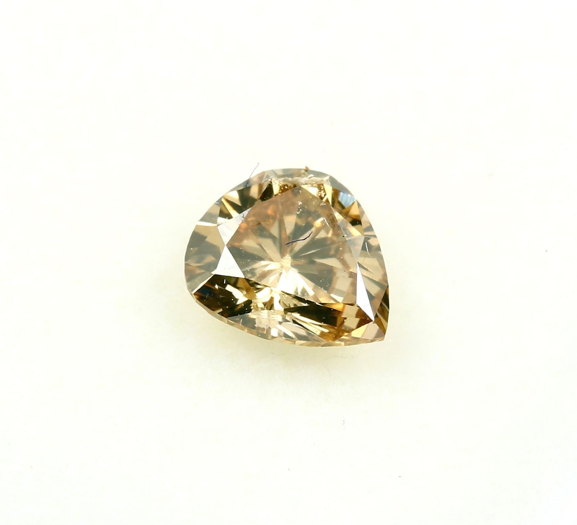 Loser Diamant, 0.51 ct Natural fancy intense yellowish - Image 3 of 3