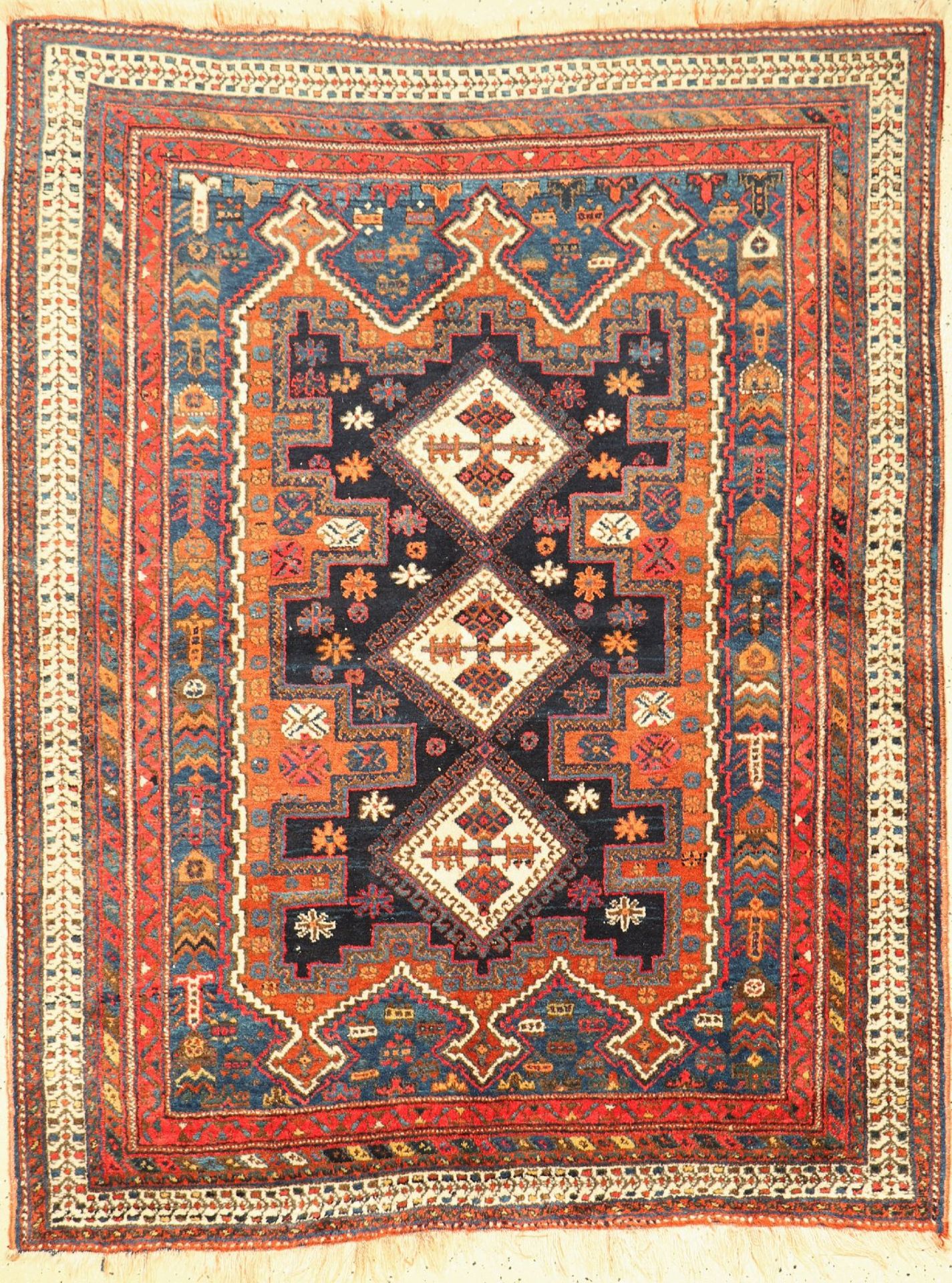Afschar antik, Persien, um 1910/1920, Wolleauf Wolle,