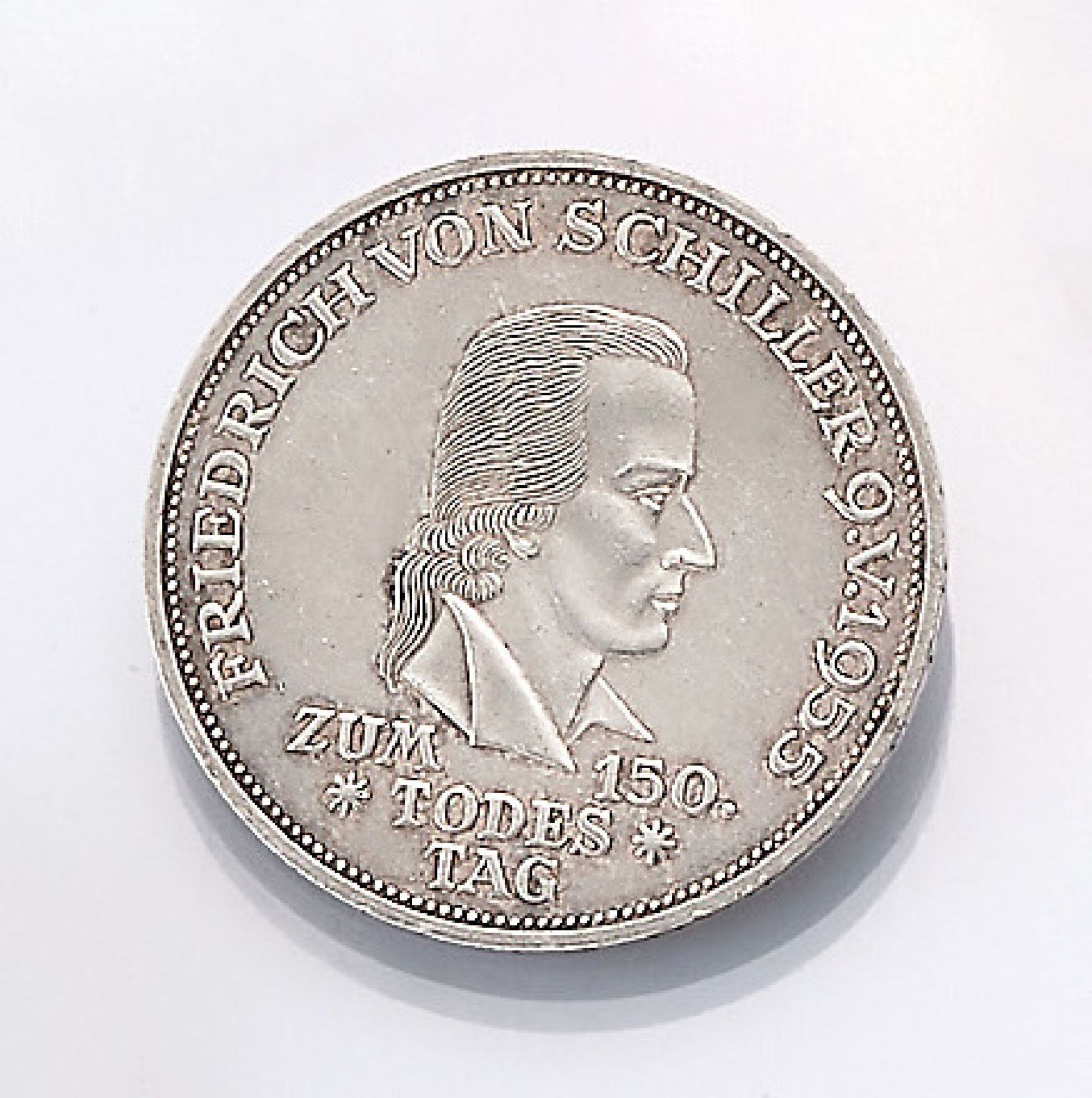 Silbermünze, 5 Mark, Deutschland, 1955, zum 150. Todestag