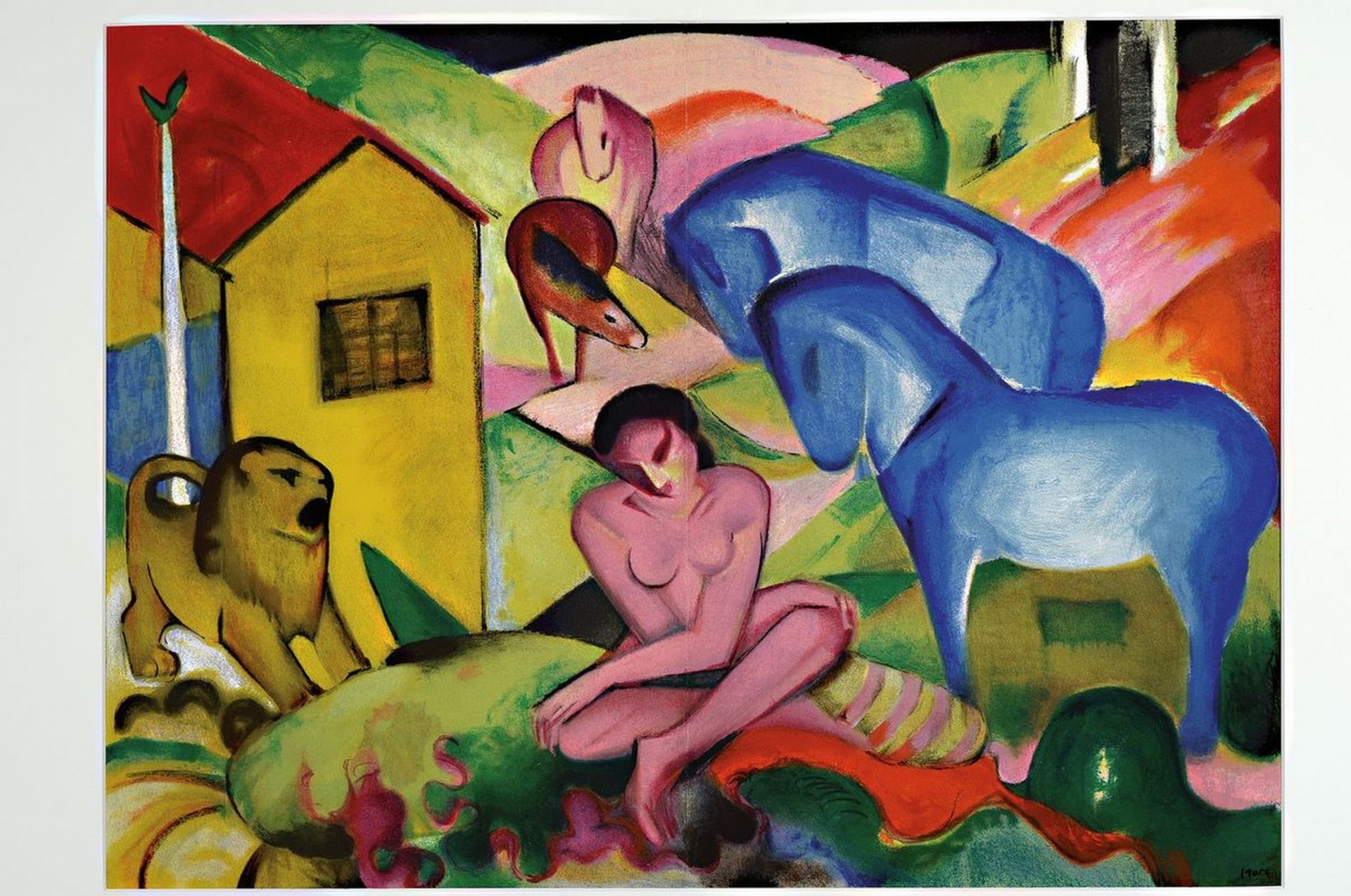 Franz Marc, 1880-1916, Farblithografie, Titel: Der Traum, - Image 2 of 2