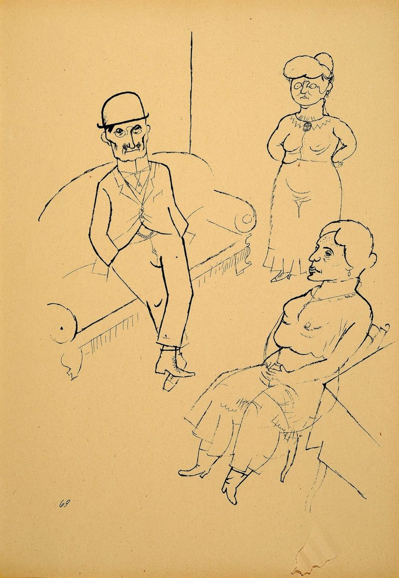 George Grosz, 1893-1959, Konvolut aus 3 Blättern, Verlag: - Image 3 of 10