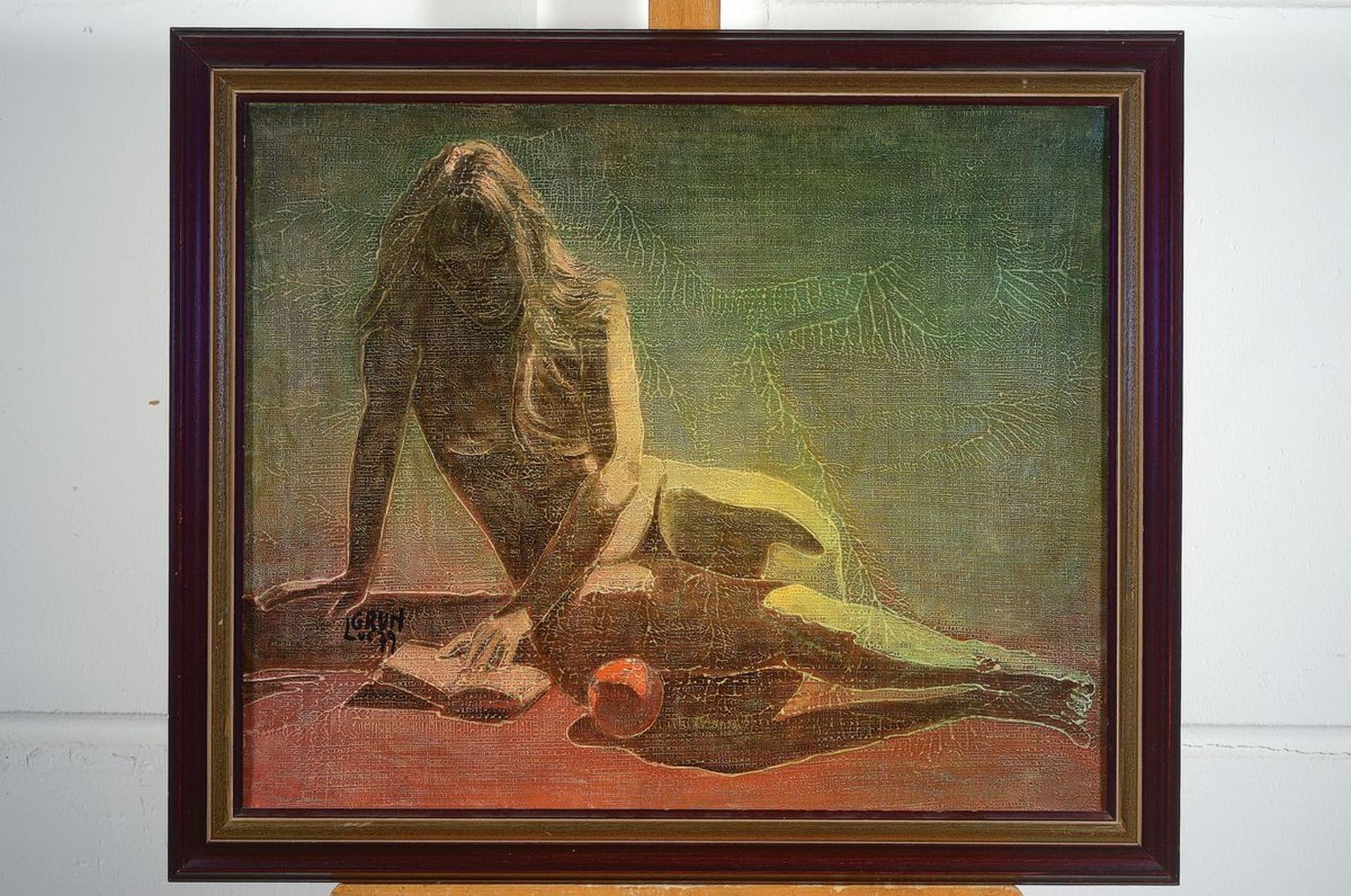 Luc Grun, geb. 1936, französischer Künstler, sitzender Akt - Image 4 of 4
