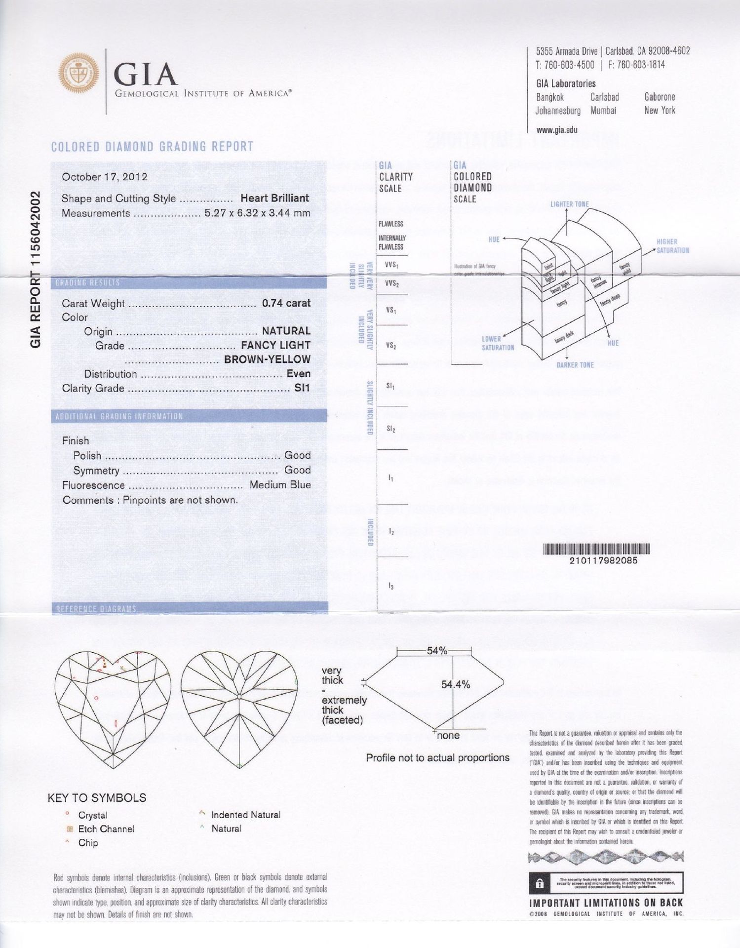 Eingeschweißter Diamant im facett. Herzschliff0.74 ct - Image 4 of 4