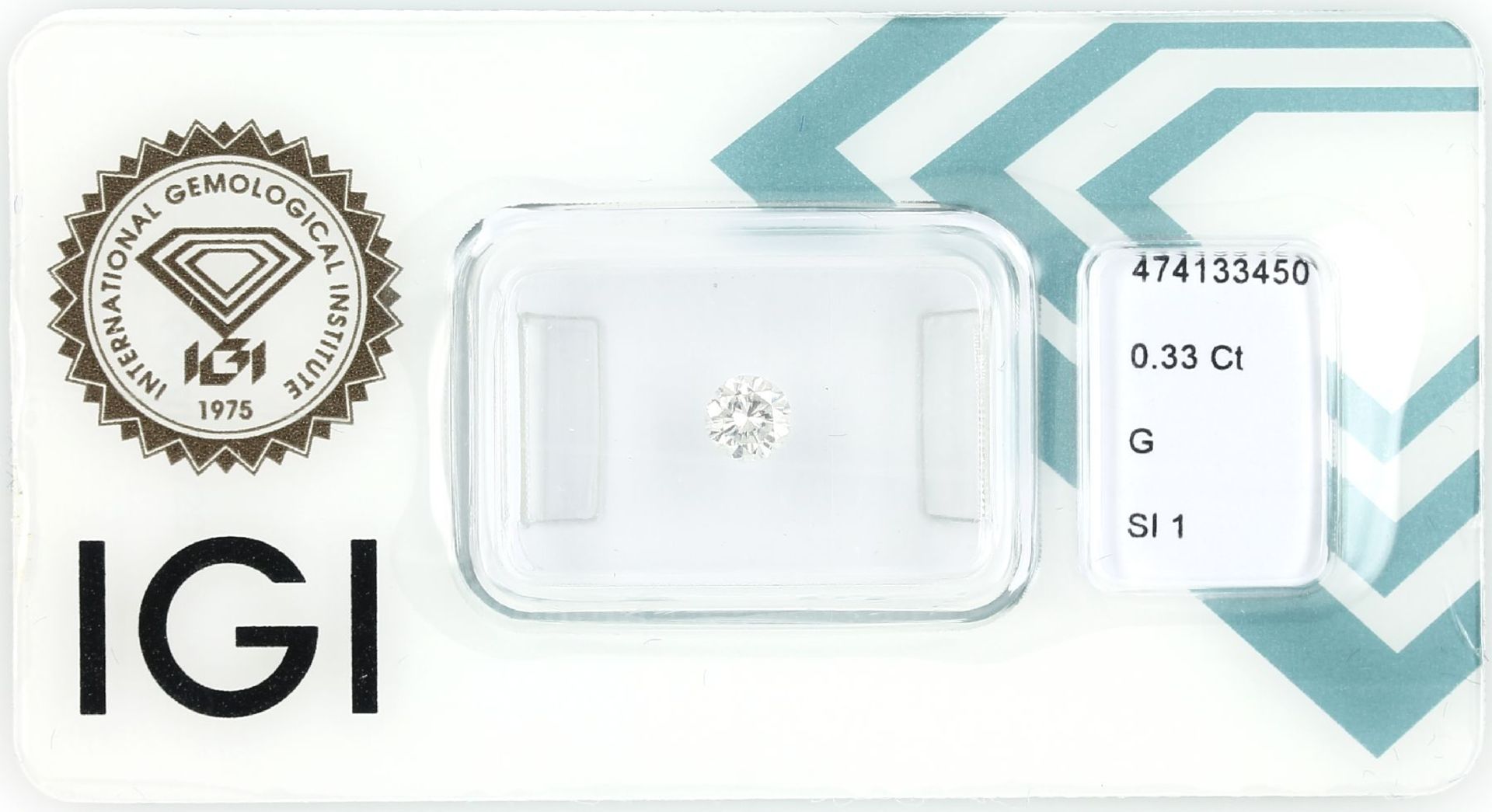 Brillant 0.33 ct feines Weiß(G)/si1, verschweißt,