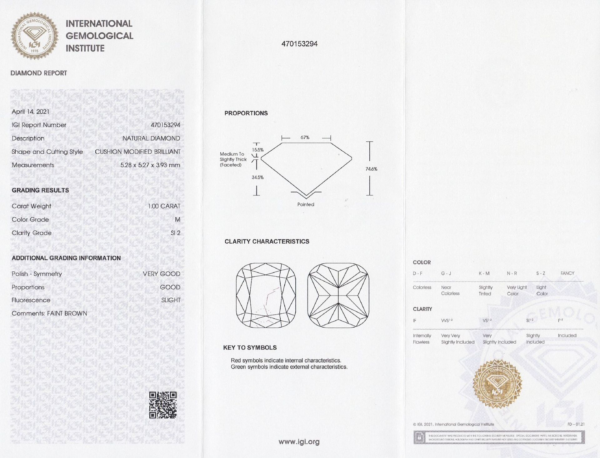 Eingeschweißter Diamant im Kissenschliff 1.00 ct - Image 4 of 4