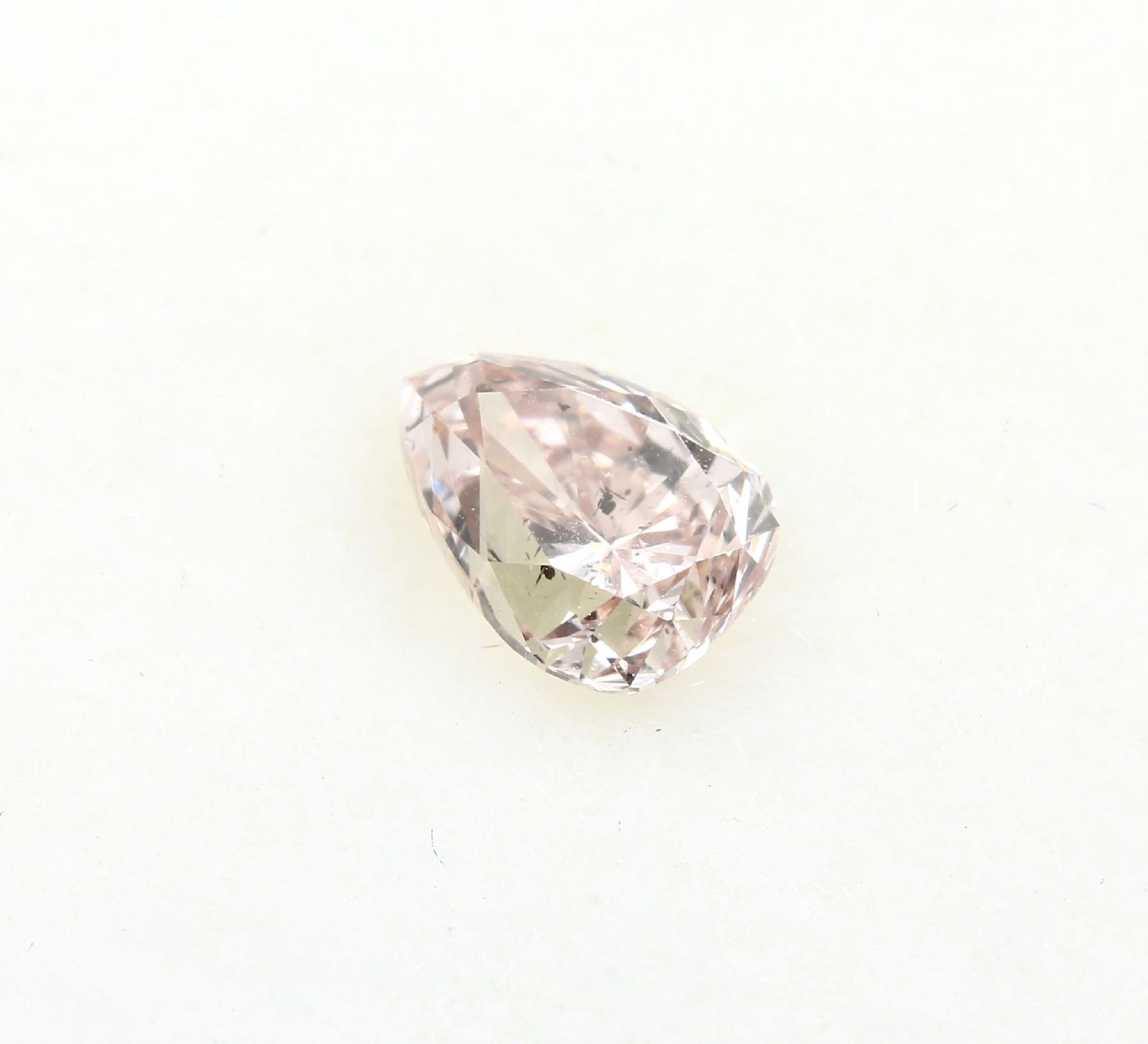 Loser Diamant-Tropfen 0.34 ct natural fancy Pink-Brown, - Image 2 of 4