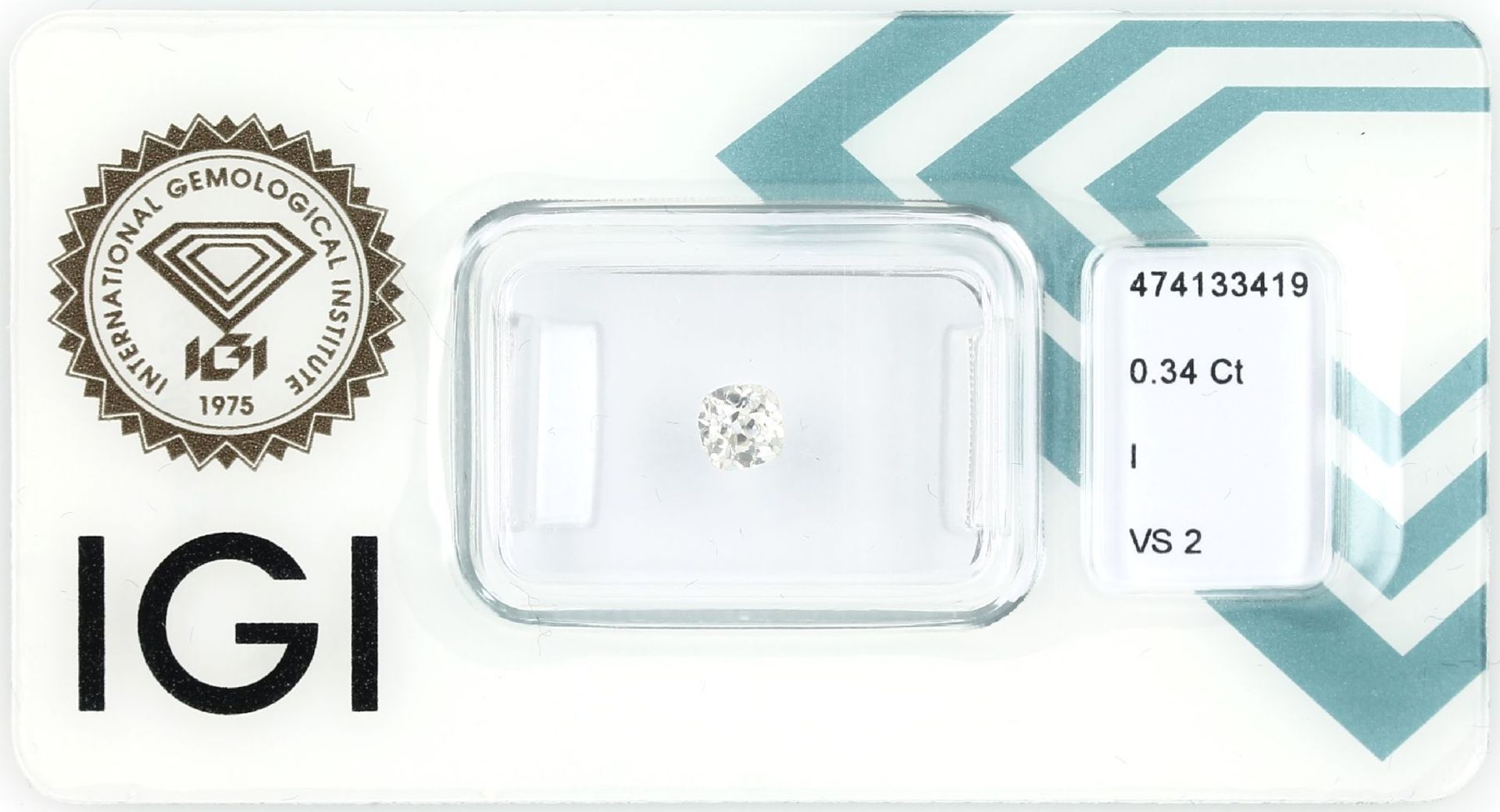 Brillant 0.34 ct l.get.Weiß(I)/vs2, verschweißt,