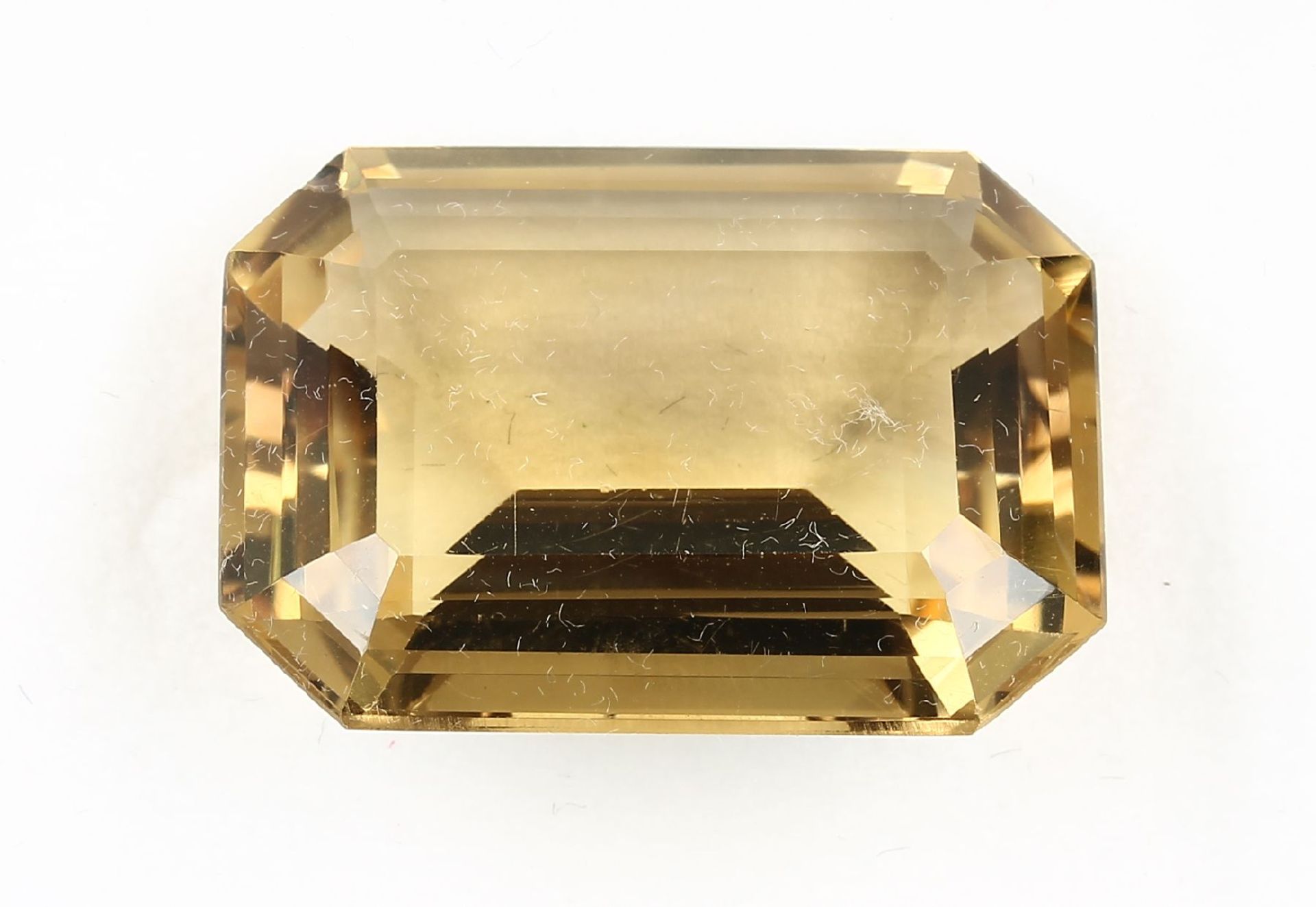 Loser Citrin ca. 47.0 ct, ca. 21.5 x 29.5