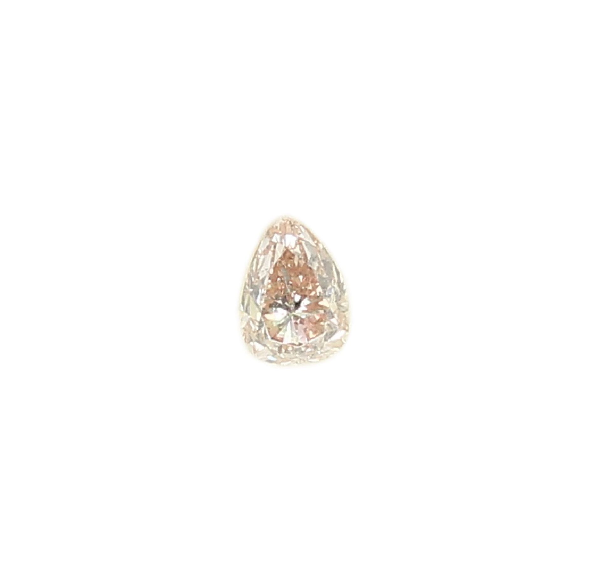 Loser Diamant-Tropfen 0.34 ct natural fancy Pink-Brown,