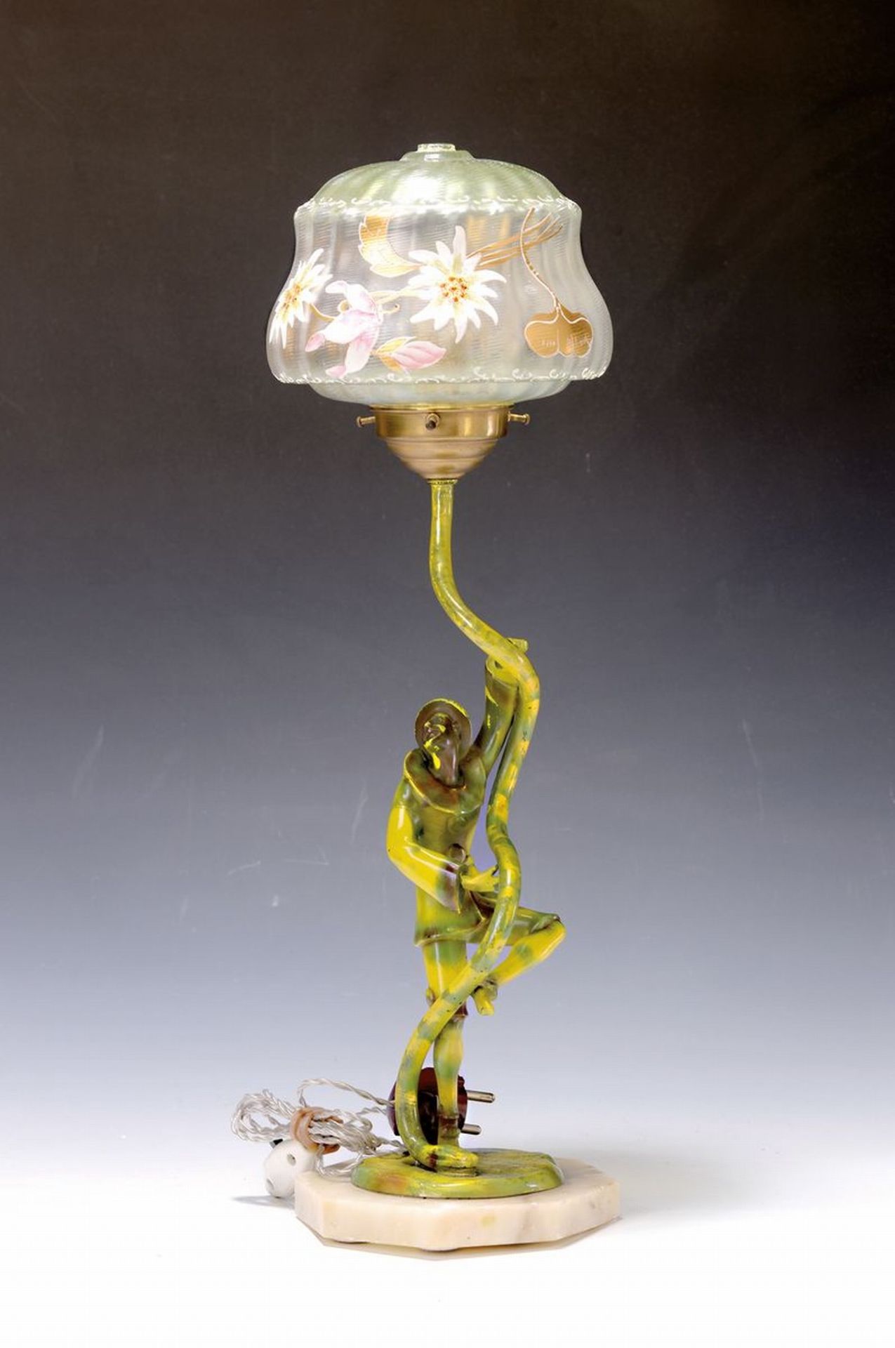 Tischlampe, wohl Wien, um 1910, Fuss Regule, in Form