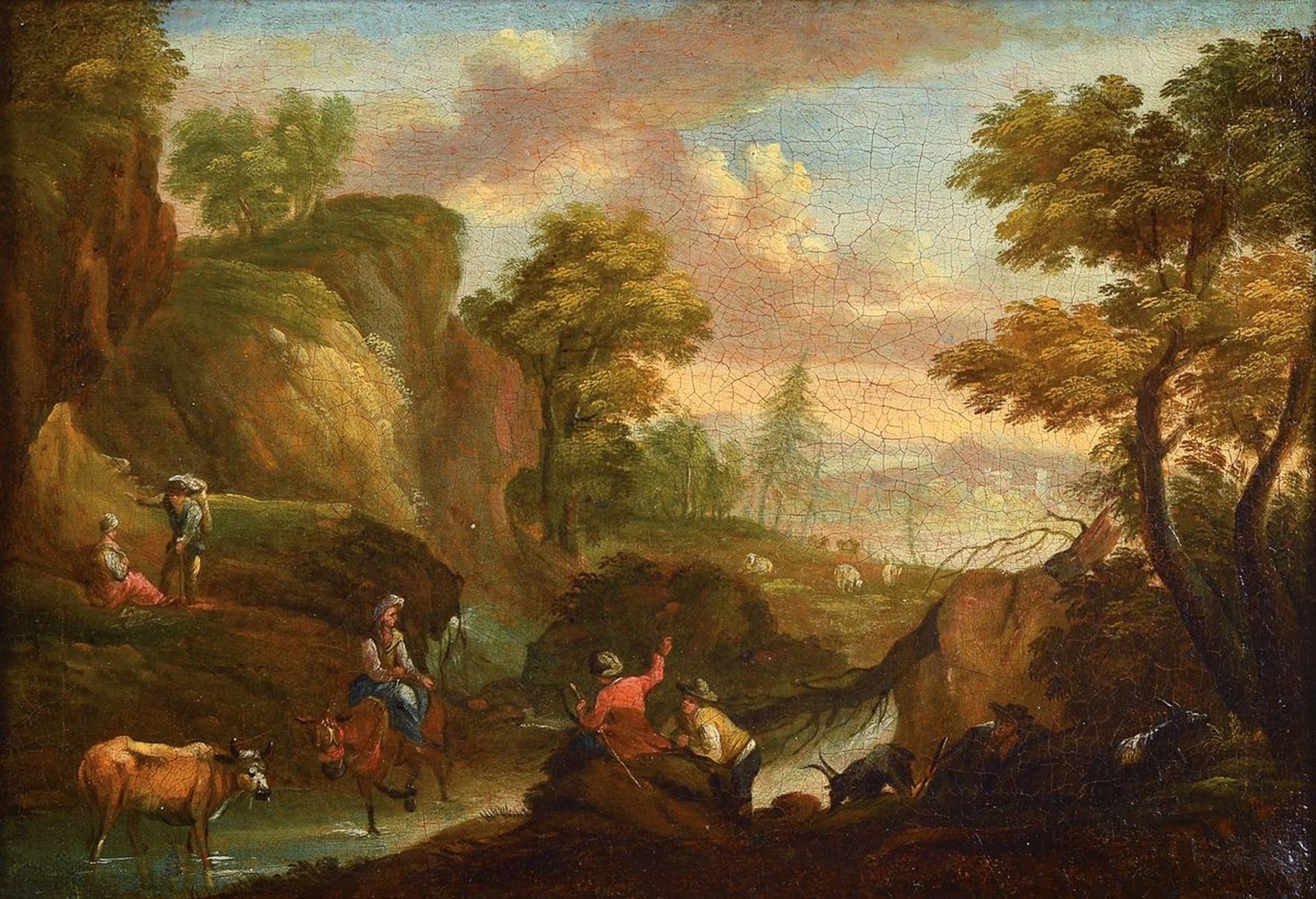 Zwei Barockgemälde, Niederlande, um 1720/30, Pendants, - Image 2 of 4