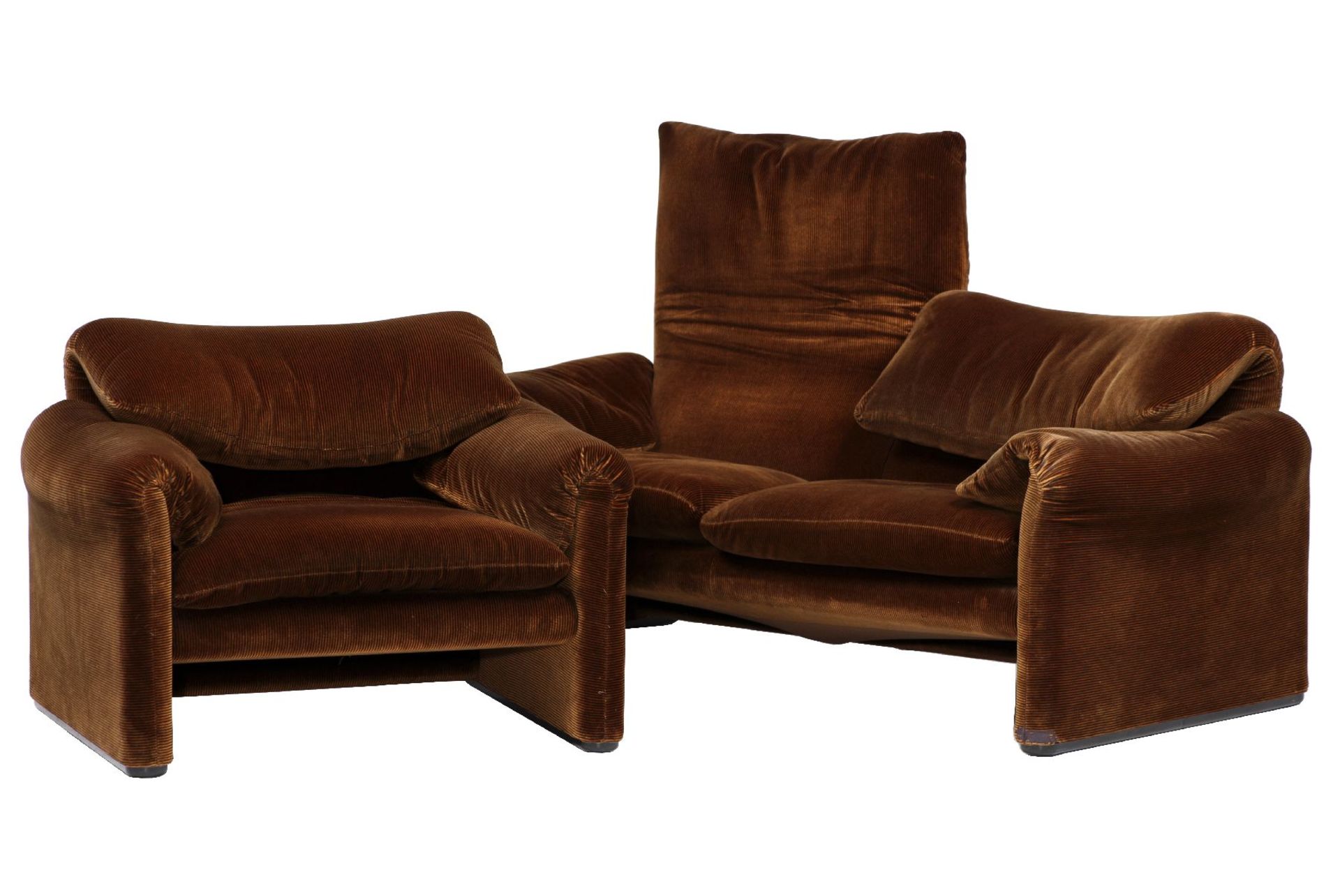 Sitzgruppe, 'Cassina', made in Italy, Modell: Maralunga,