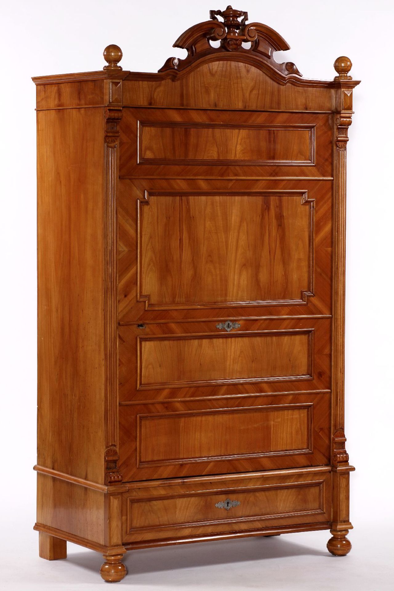 Kleiderschrank, deutsch, 1880/90, Korpus Massivholz,